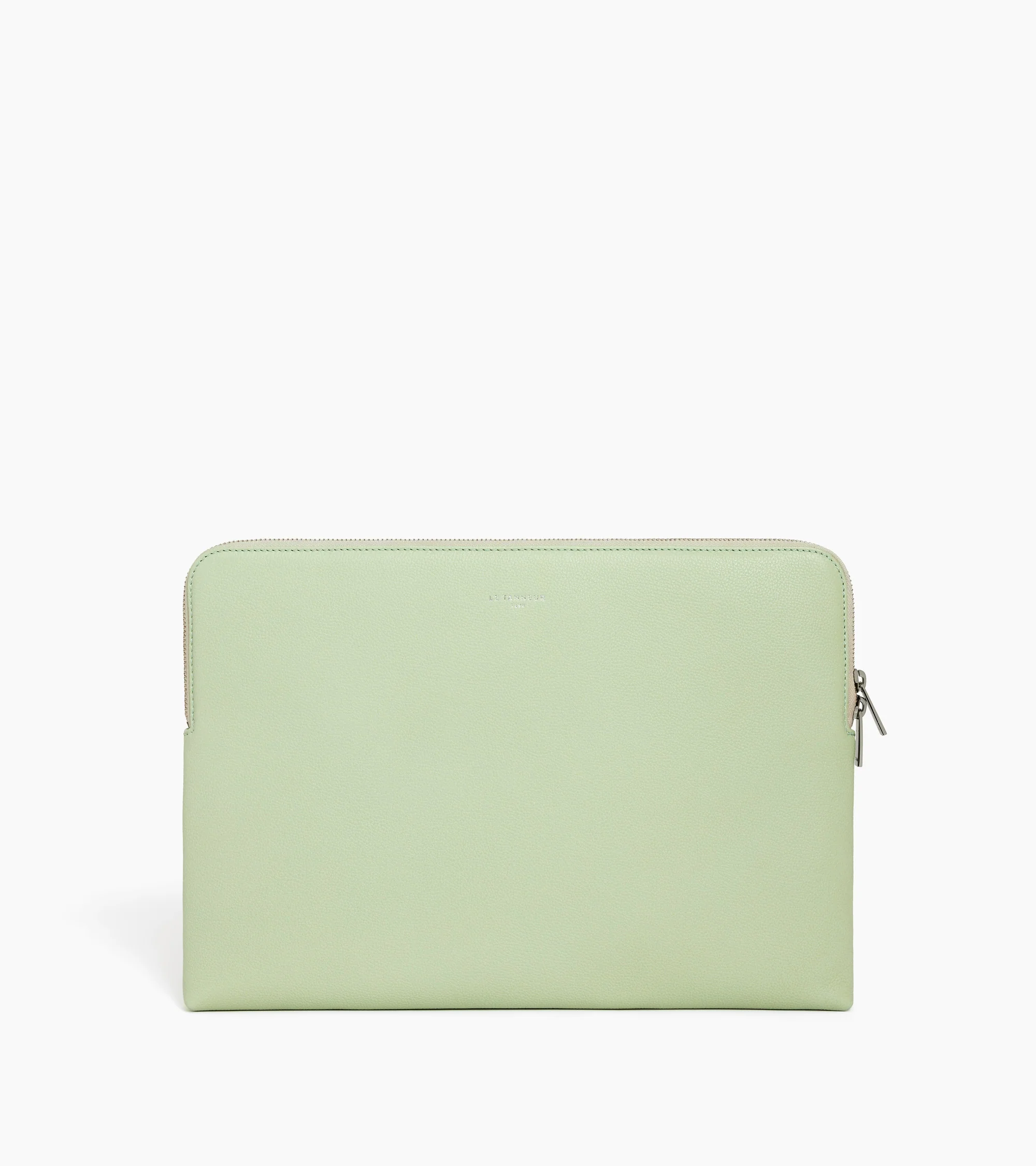 14" laptop sleeve in grained leather