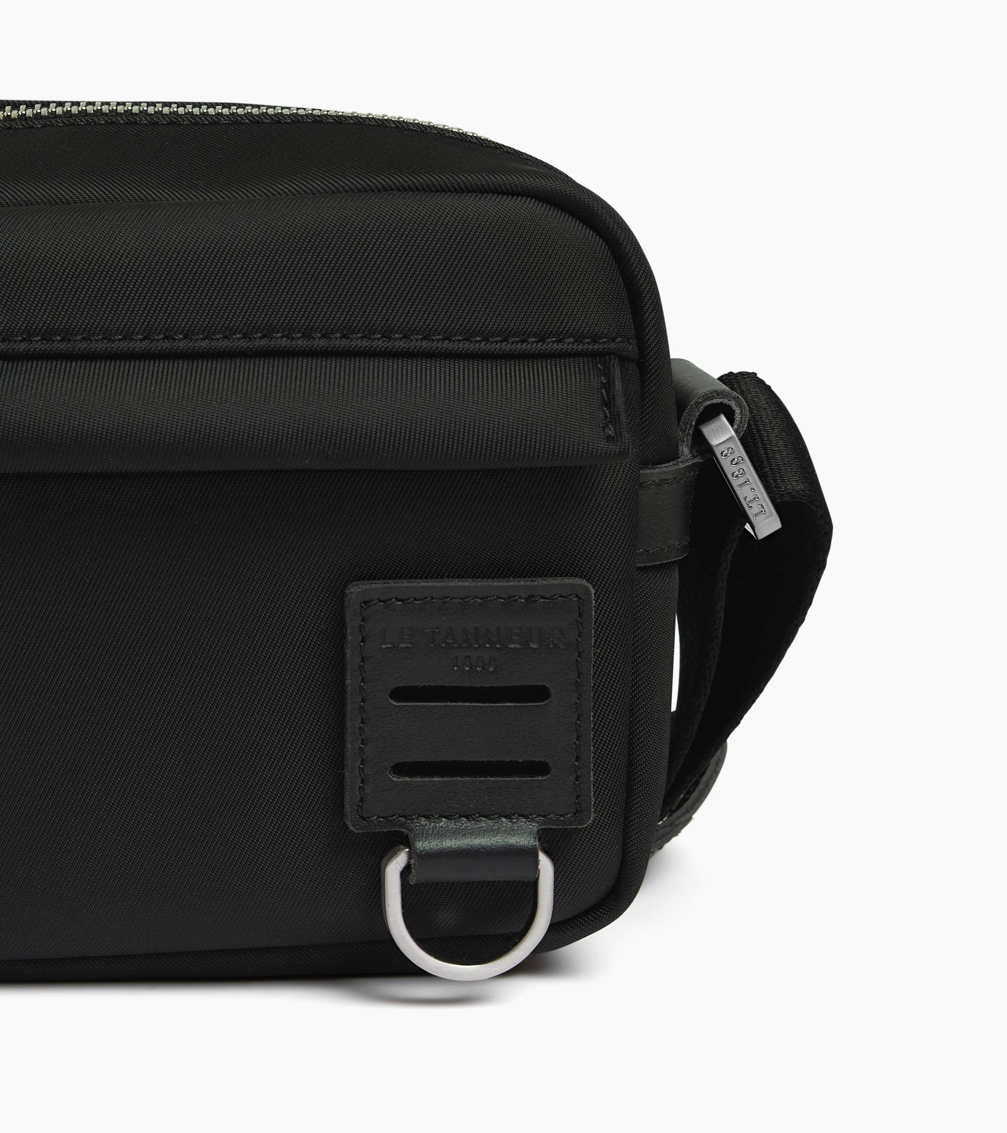 Basile small shoulder bag in nylon canvas and smooth leather - Image 3