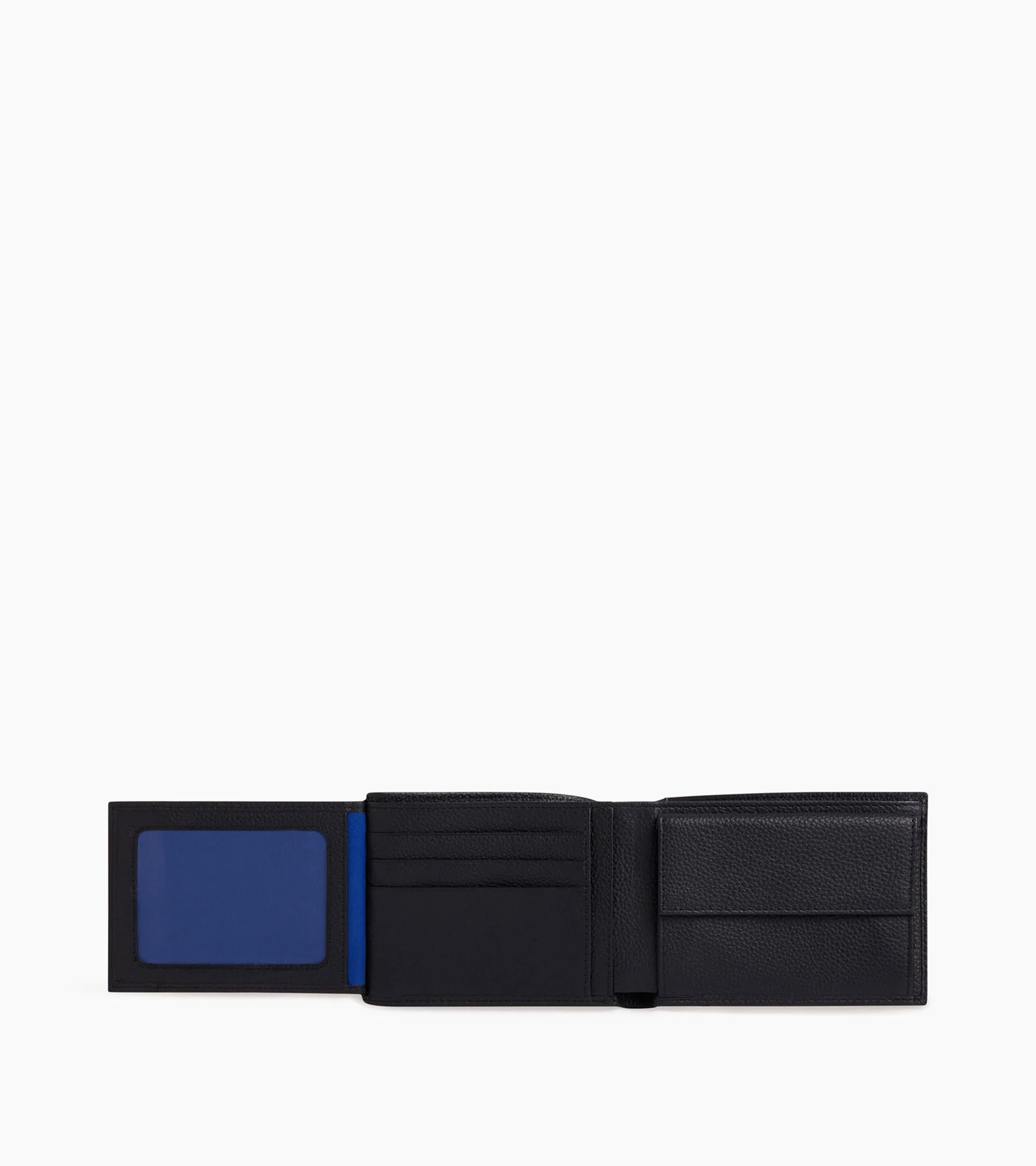Charles flap wallet with 2 gussets in grained leather - Image 3