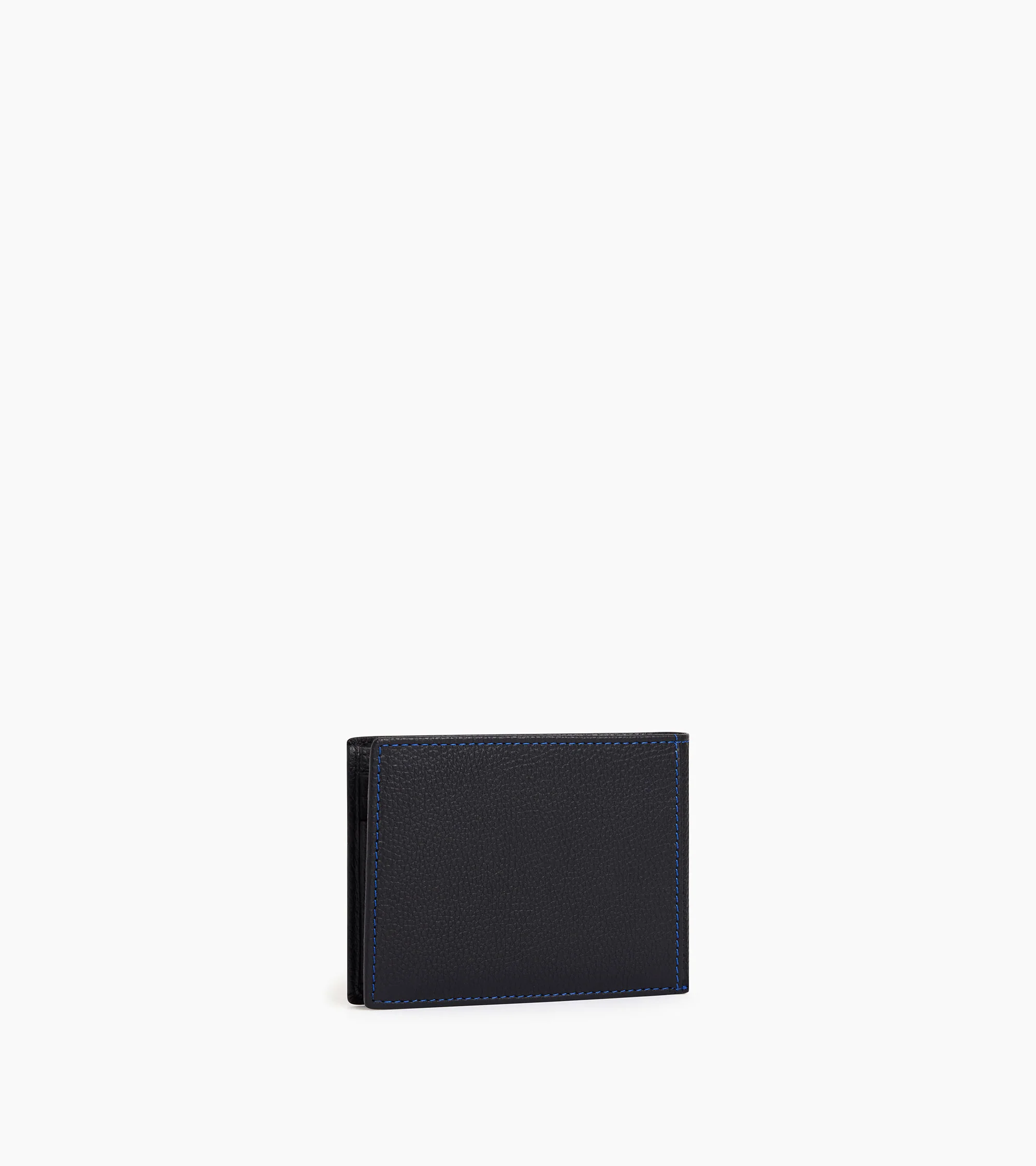 Charles flap wallet with 2 gussets in grained leather - Image 5