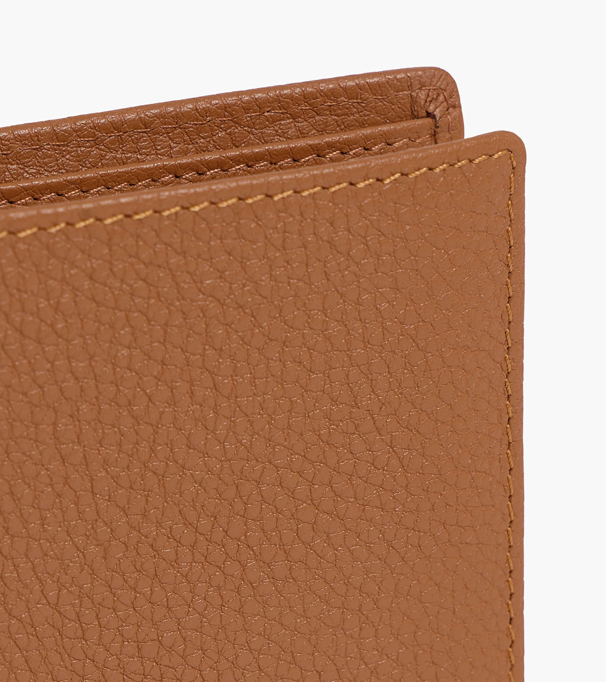 Charles flap wallet with 2 gussets in grained leather - Image 2