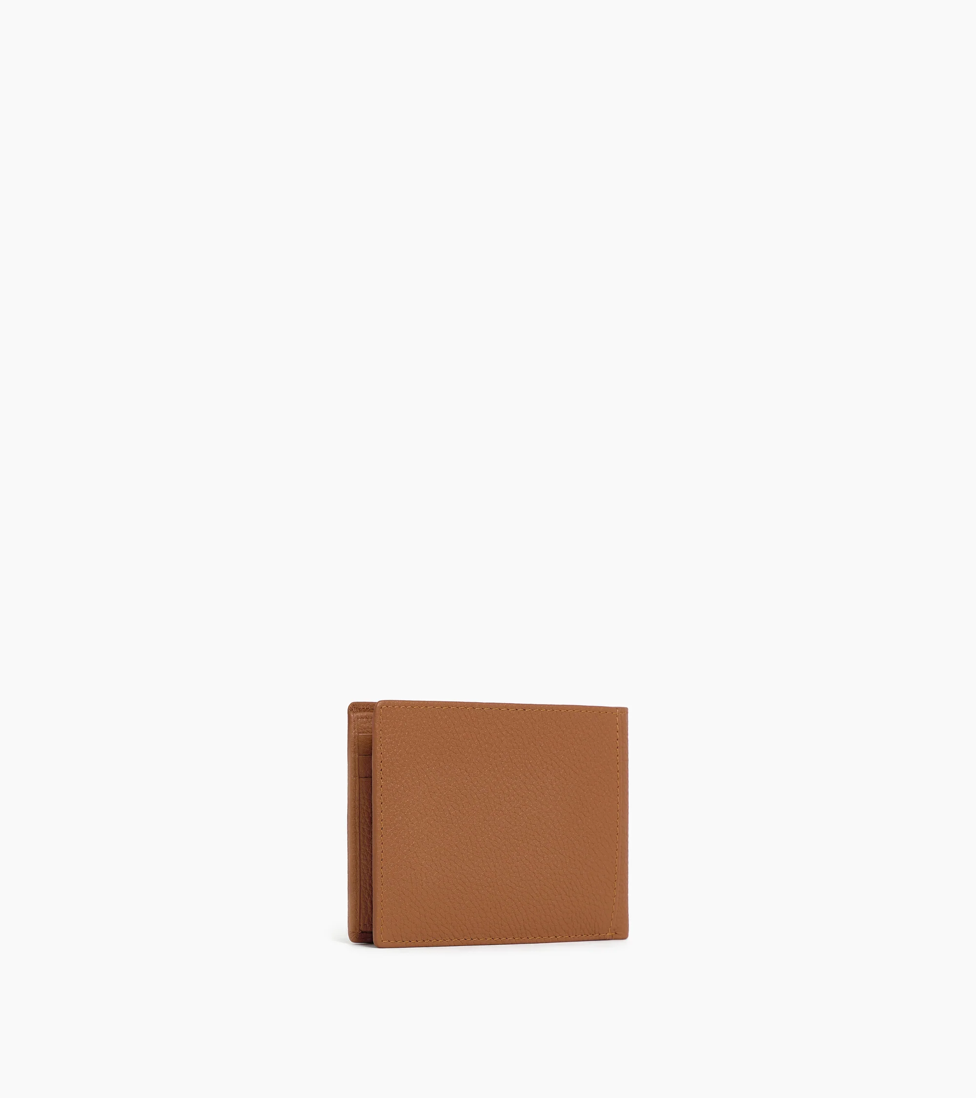 Charles flap wallet with 2 gussets in grained leather - Image 6