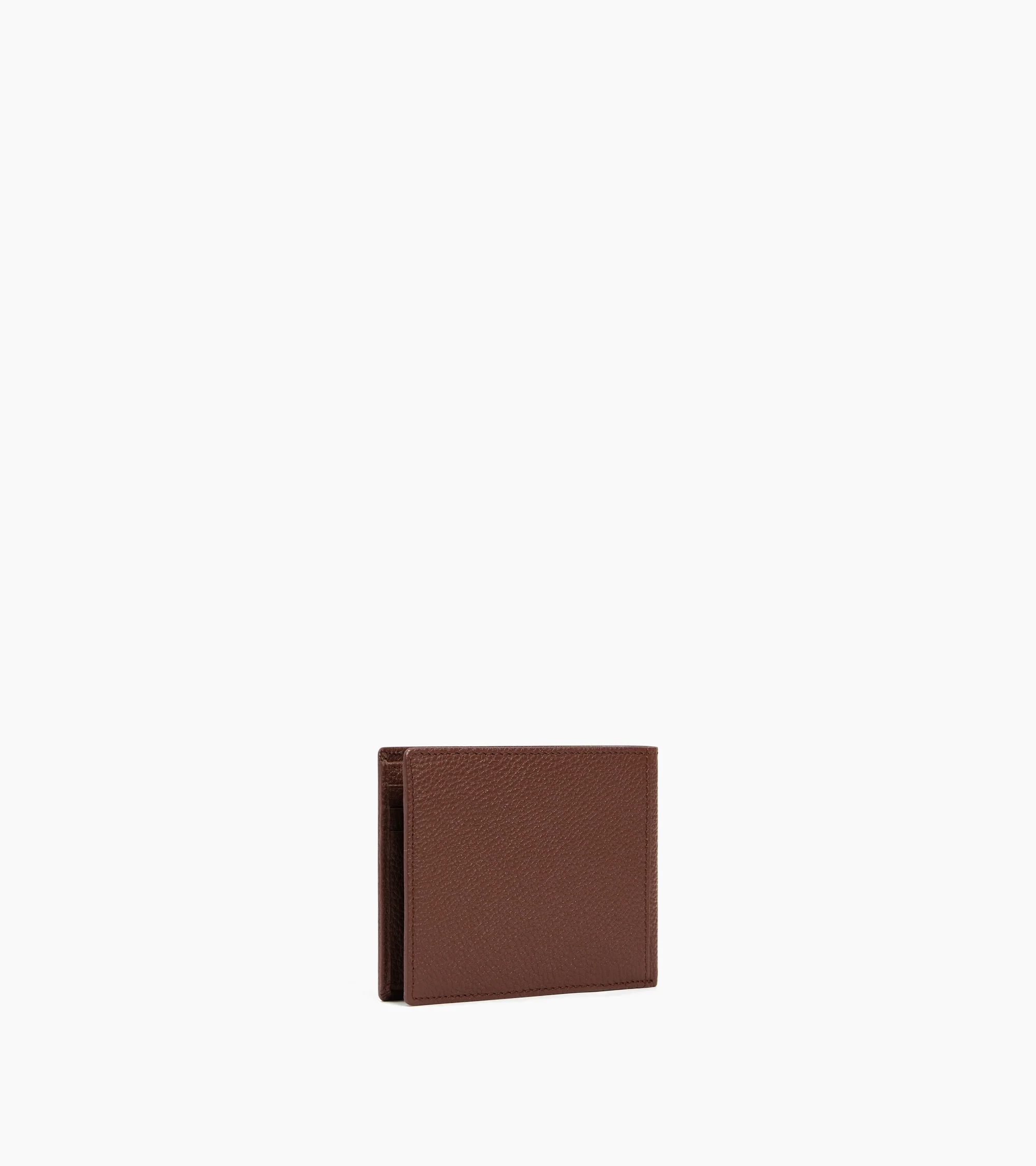 Charles flap wallet with 2 gussets in grained leather - Image 6
