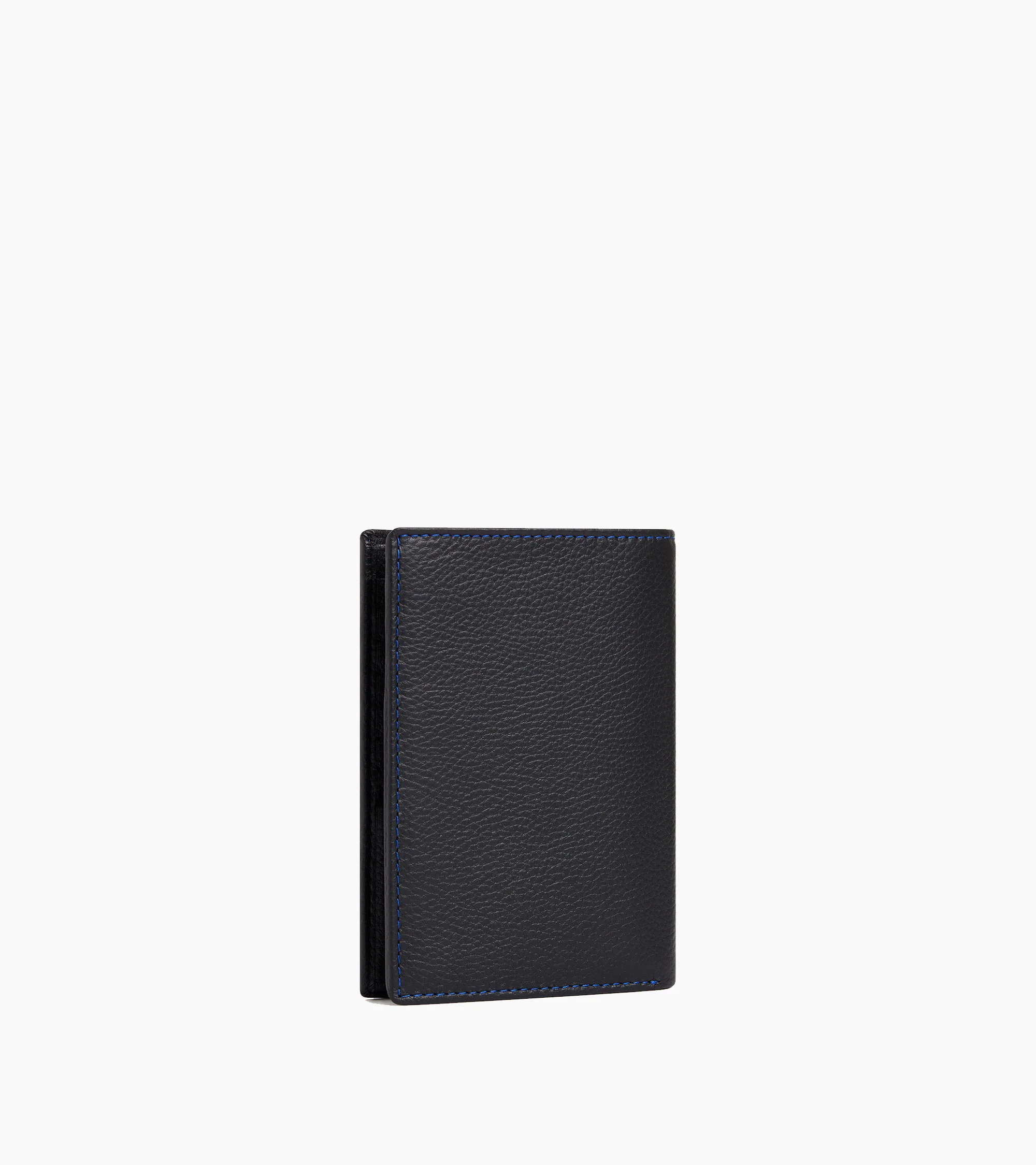 large, vertical, zipped wallet with 2 gussets in grained leather - Image 4