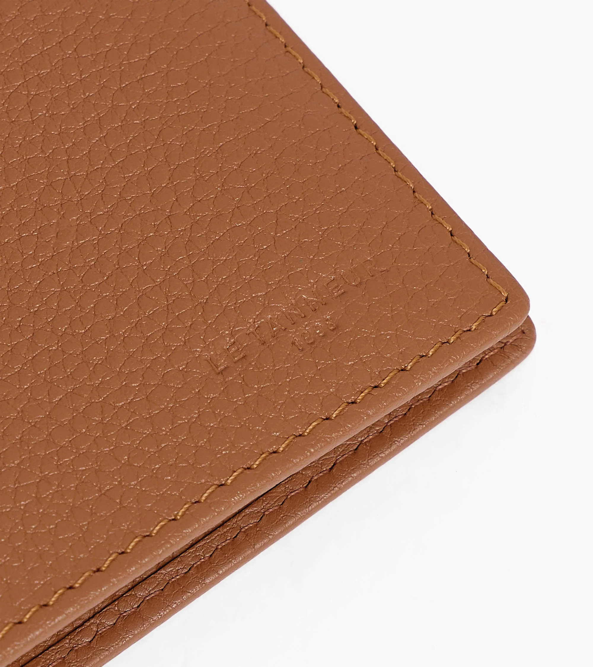 medium-sized, zipped wallet with 2 gussets in grained leather - Image 2