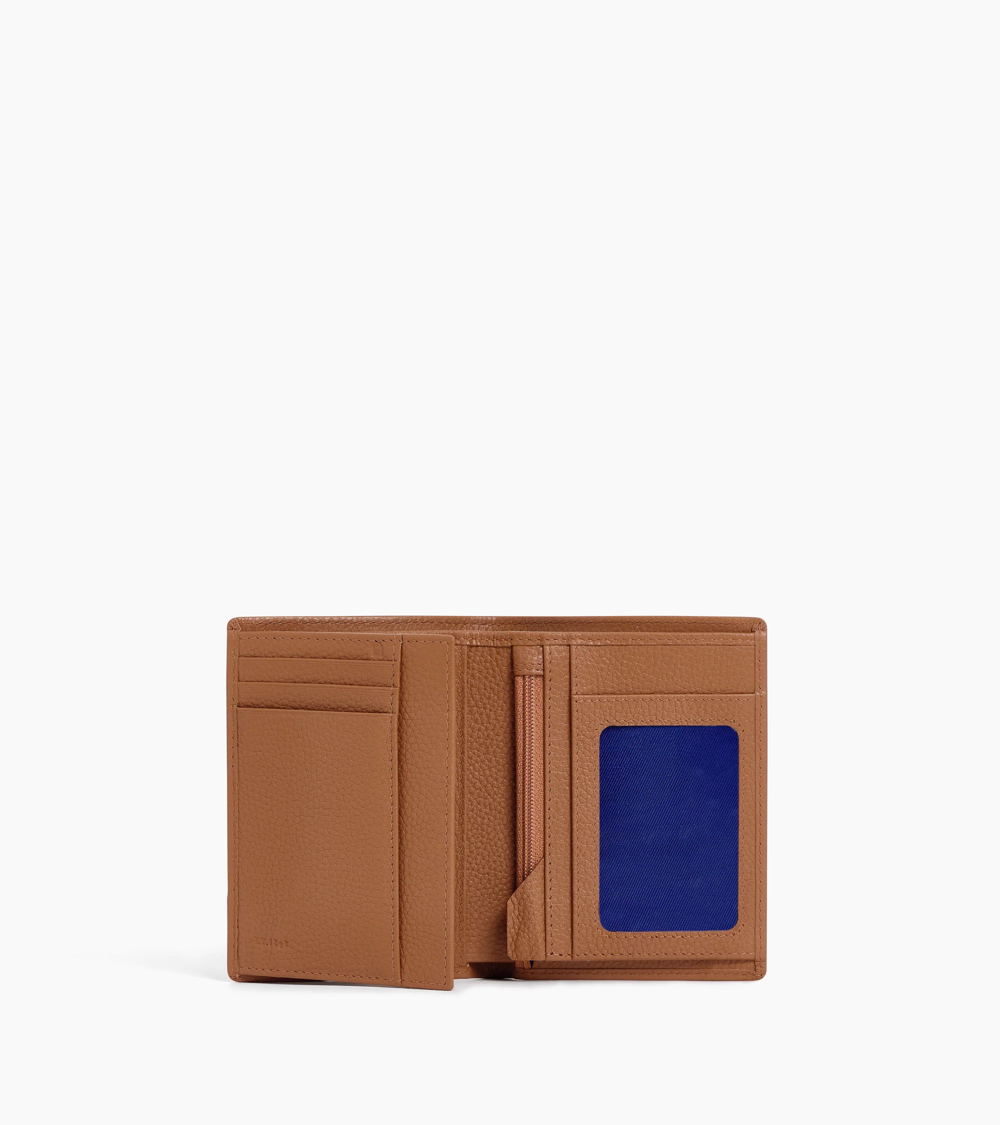 medium-sized, zipped wallet with 2 gussets in grained leather - Image 3