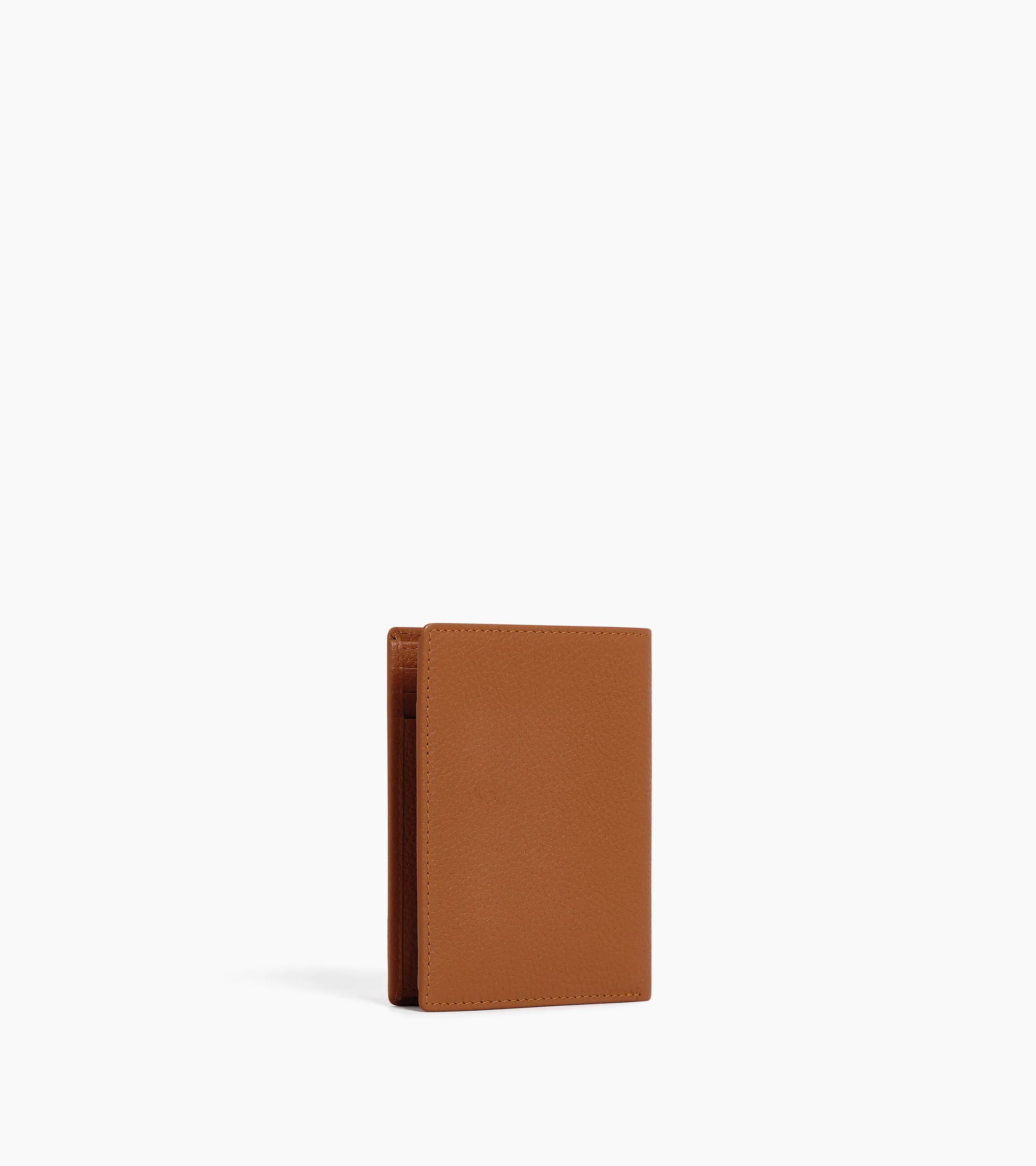 medium-sized, zipped wallet with 2 gussets in grained leather - Image 5