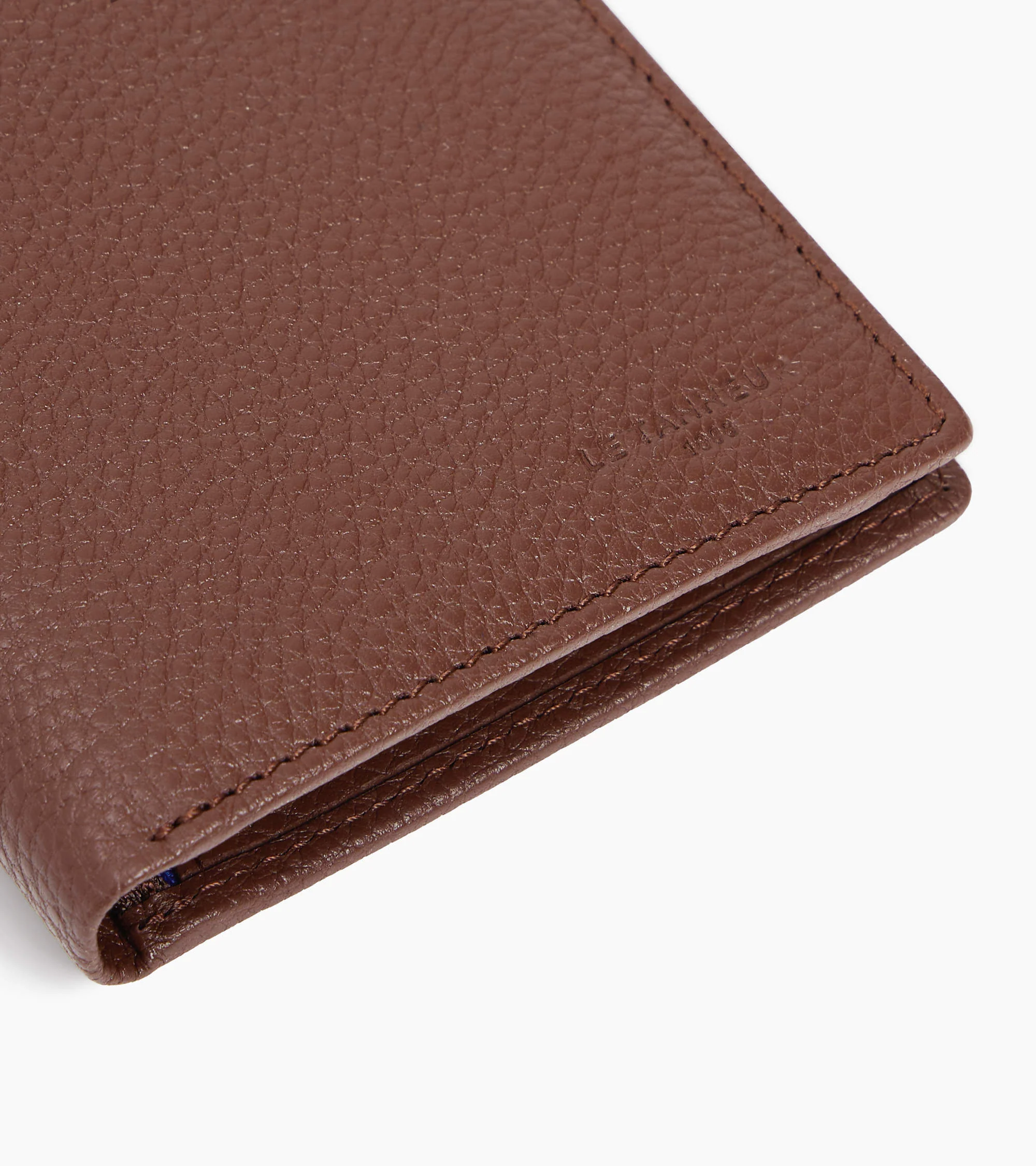 Charles medium-sized zipped wallet with 2 gussets in grained leather - Image 2