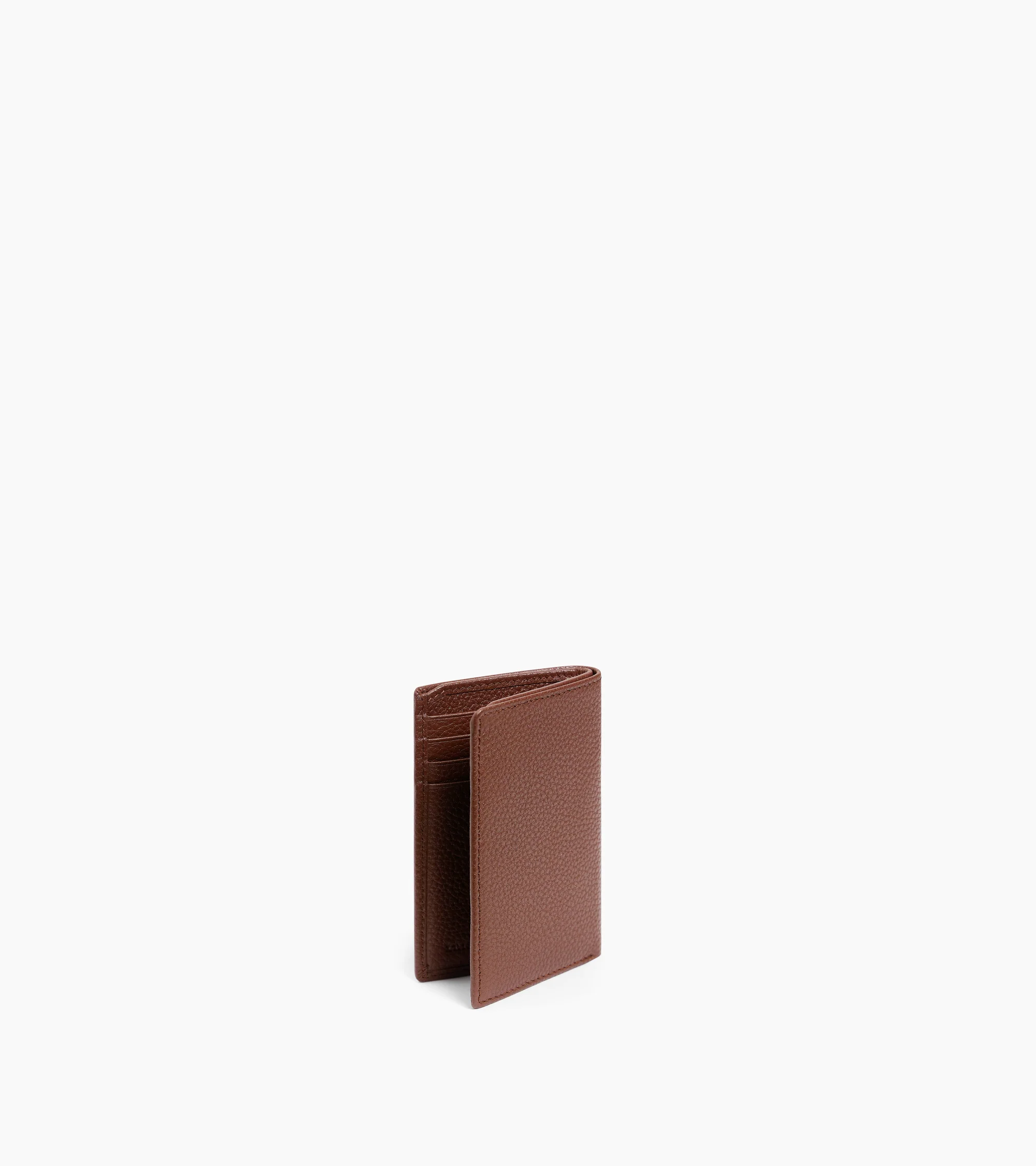 Charles small card holder in grained leather - Image 4