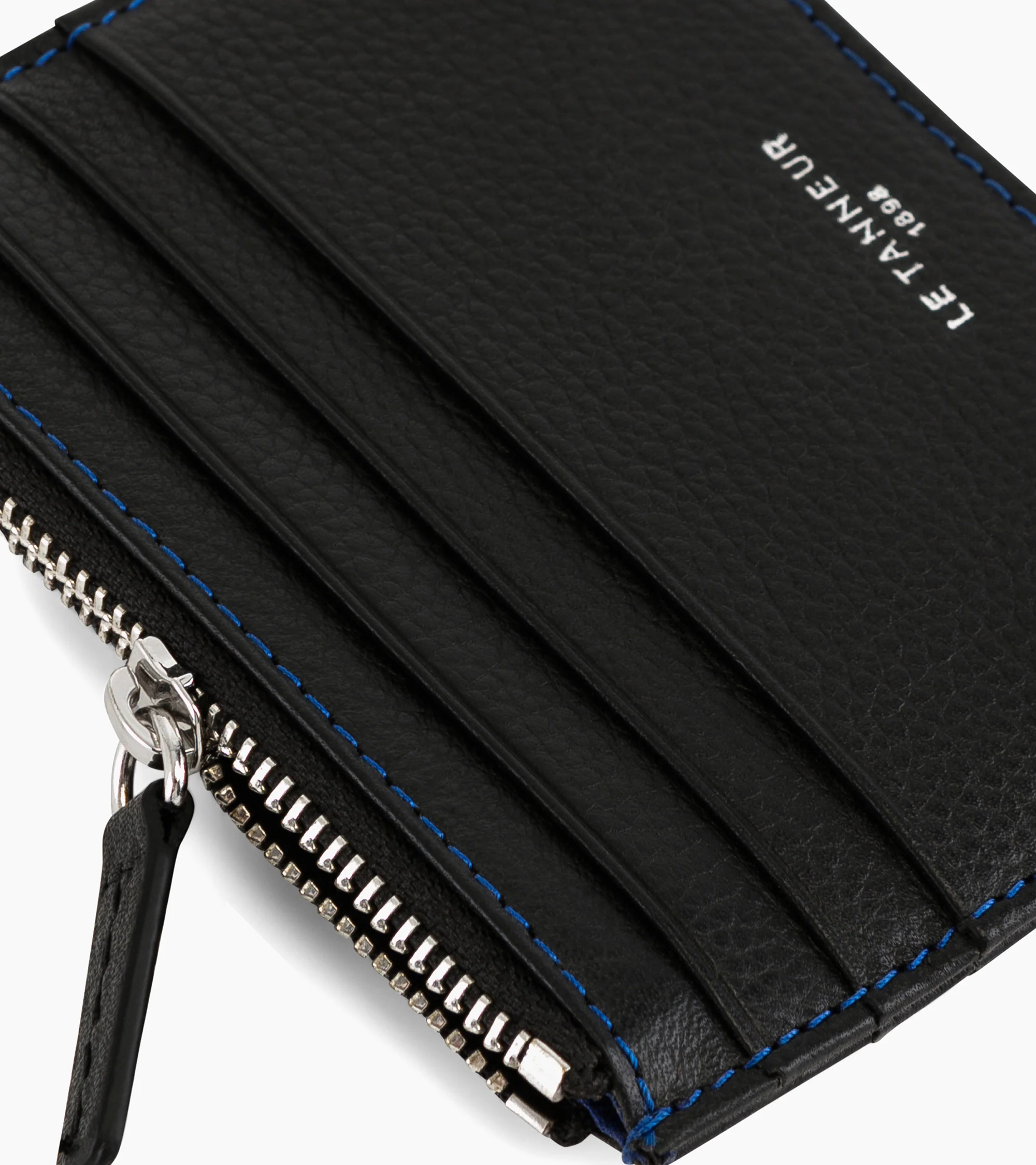 Charles zipped card holder in grained leather - Image 4