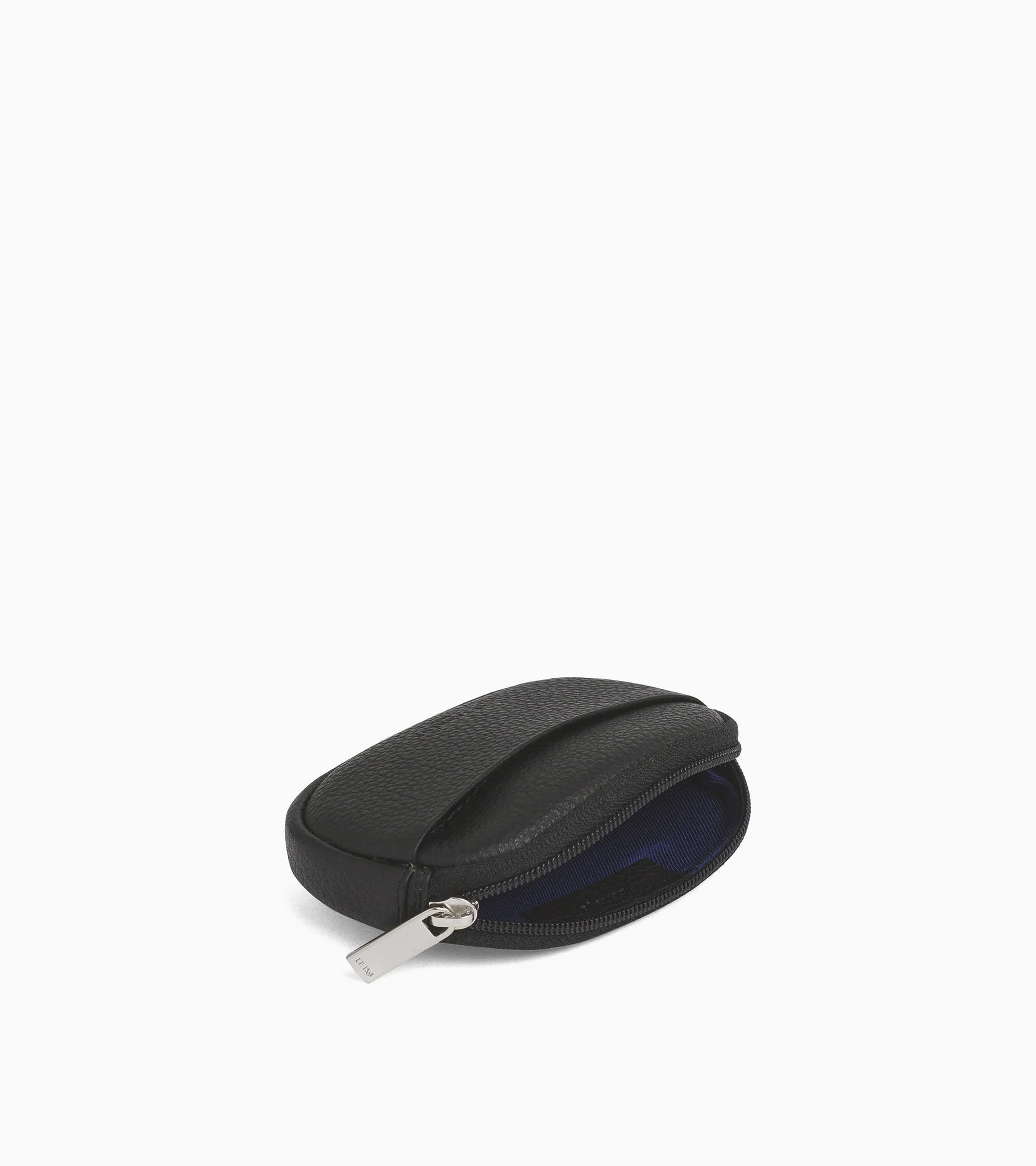 Charles zipped coin purse in grained leather - Image 3