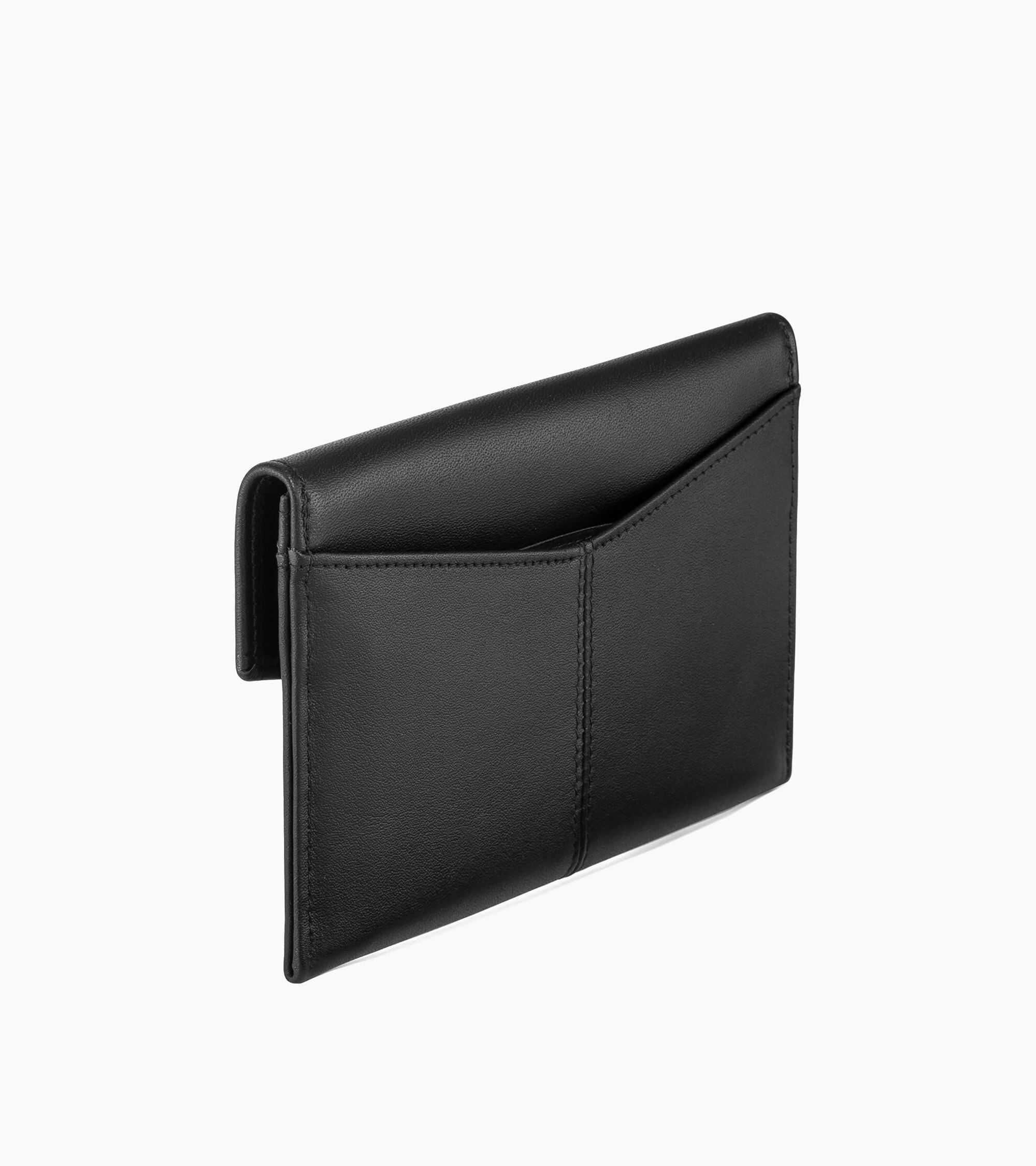 Charlotte medium envelope clutch in smooth leather - Image 3