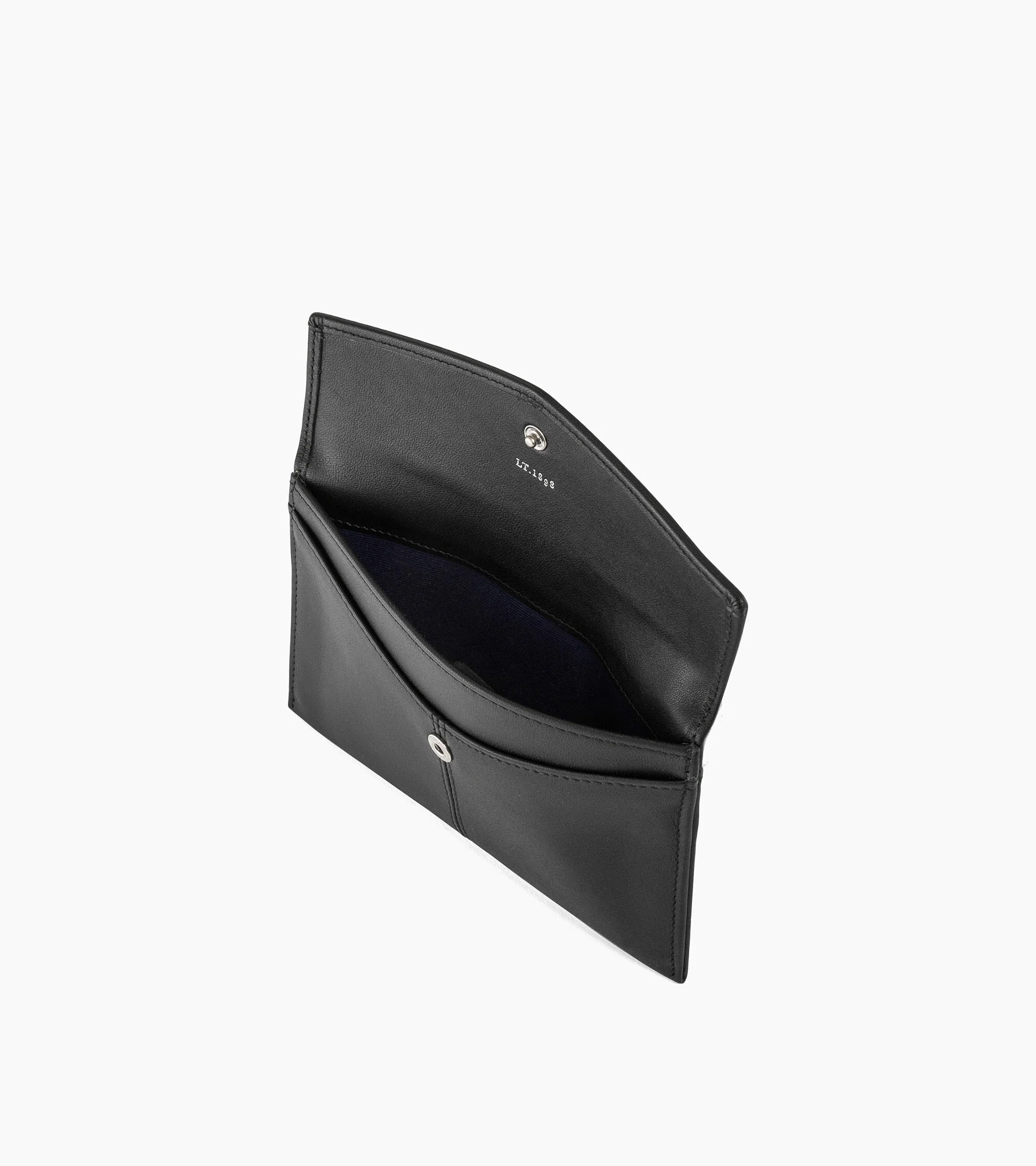 Charlotte medium envelope clutch in smooth leather - Image 4