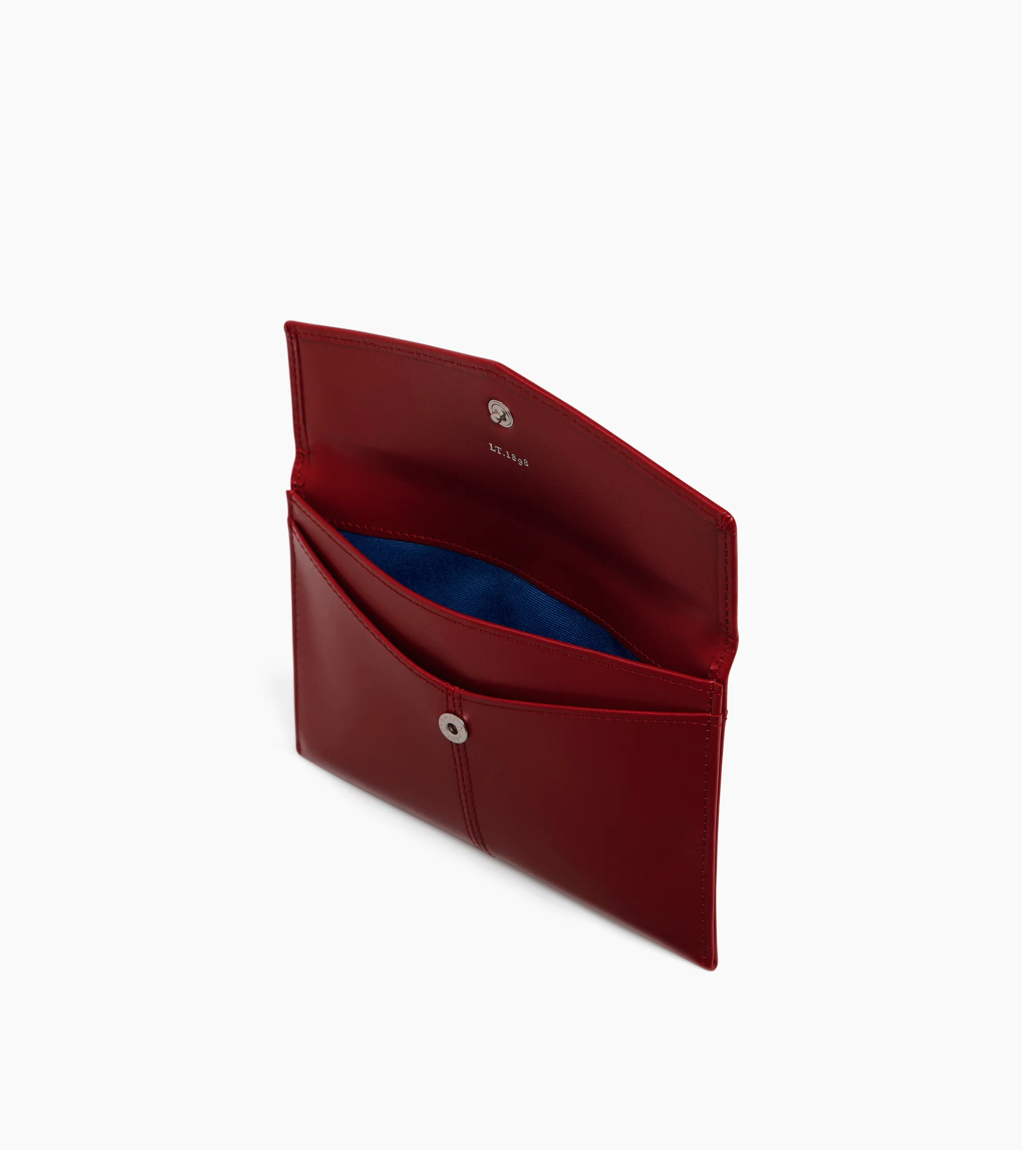 Charlotte medium envelope pouch in smooth leather - Image 3