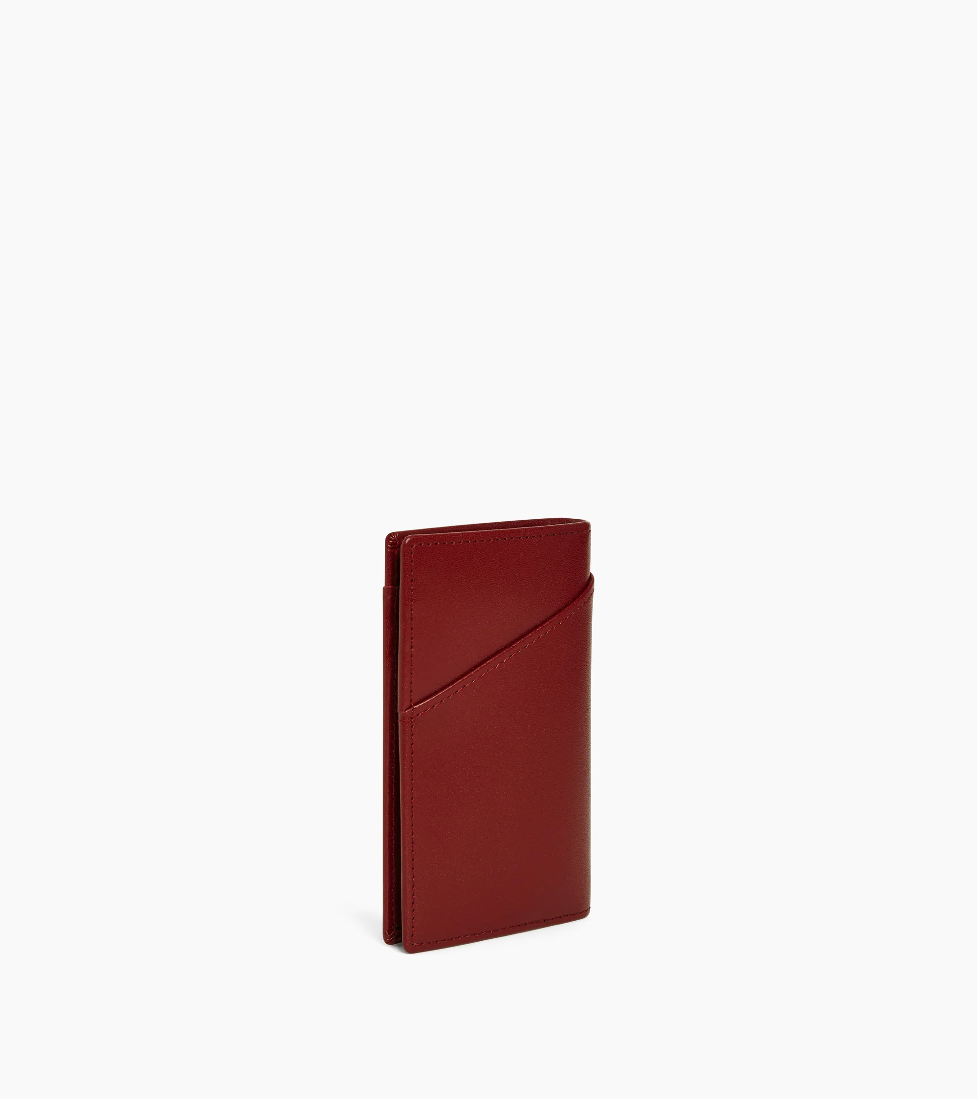 Charlotte vertical card holder in smooth leather - Image 4