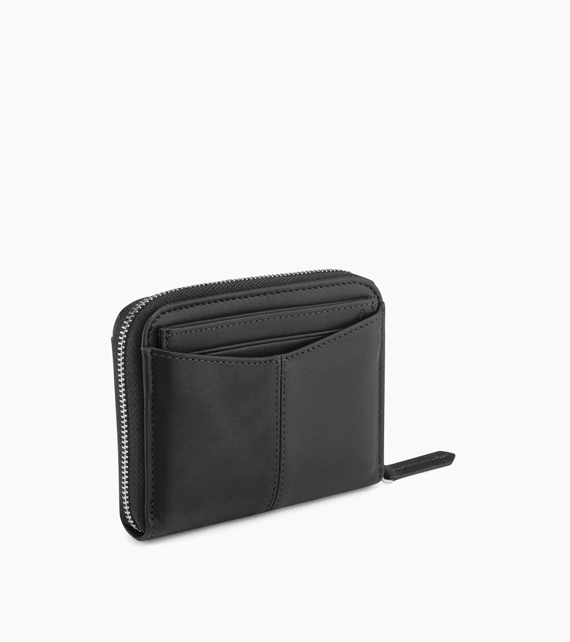 Charlotte zipped coin purse with removable card compartments in smooth leather - Image 4
