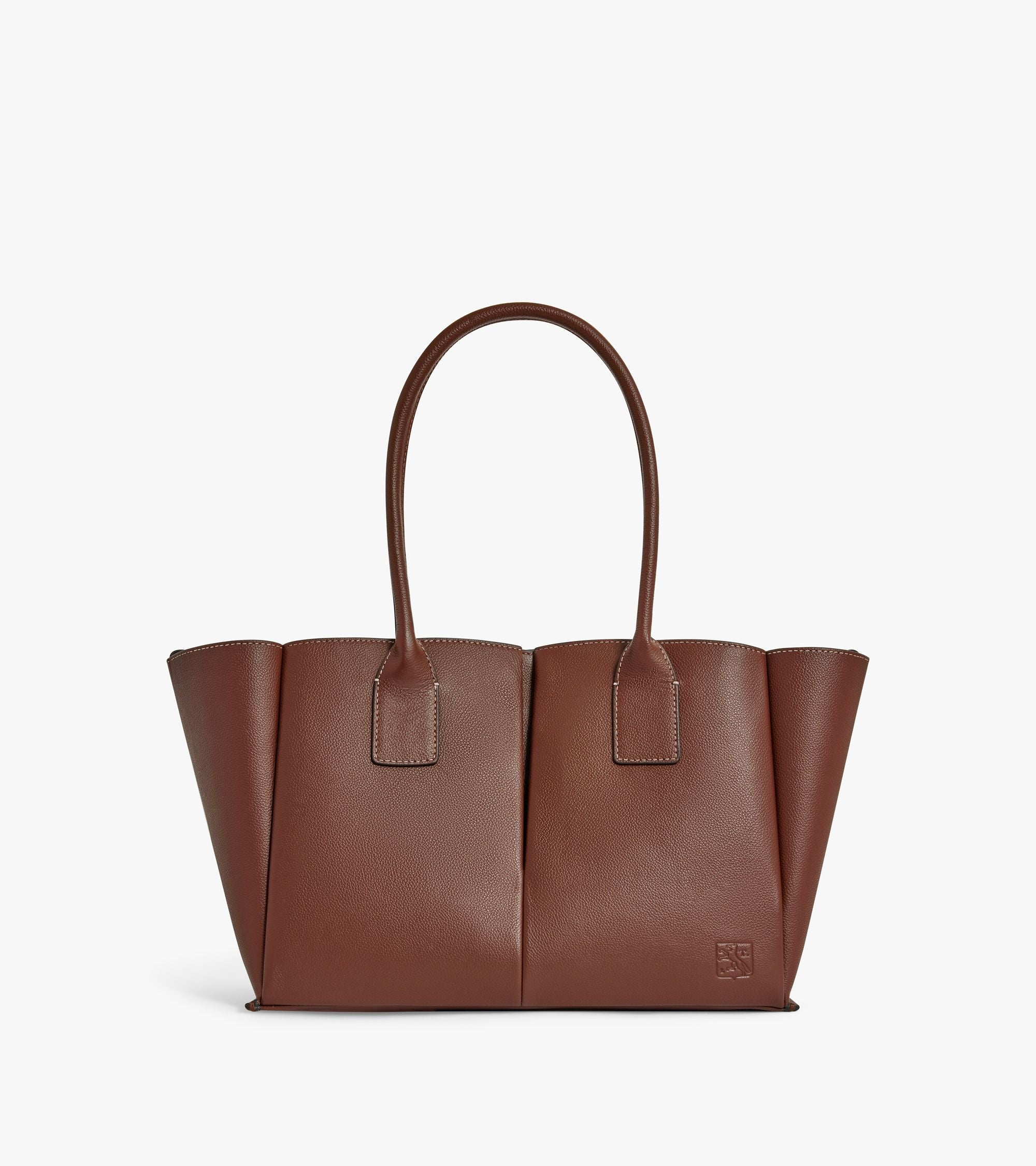 Elena large tote bag in grained leather - Image 2