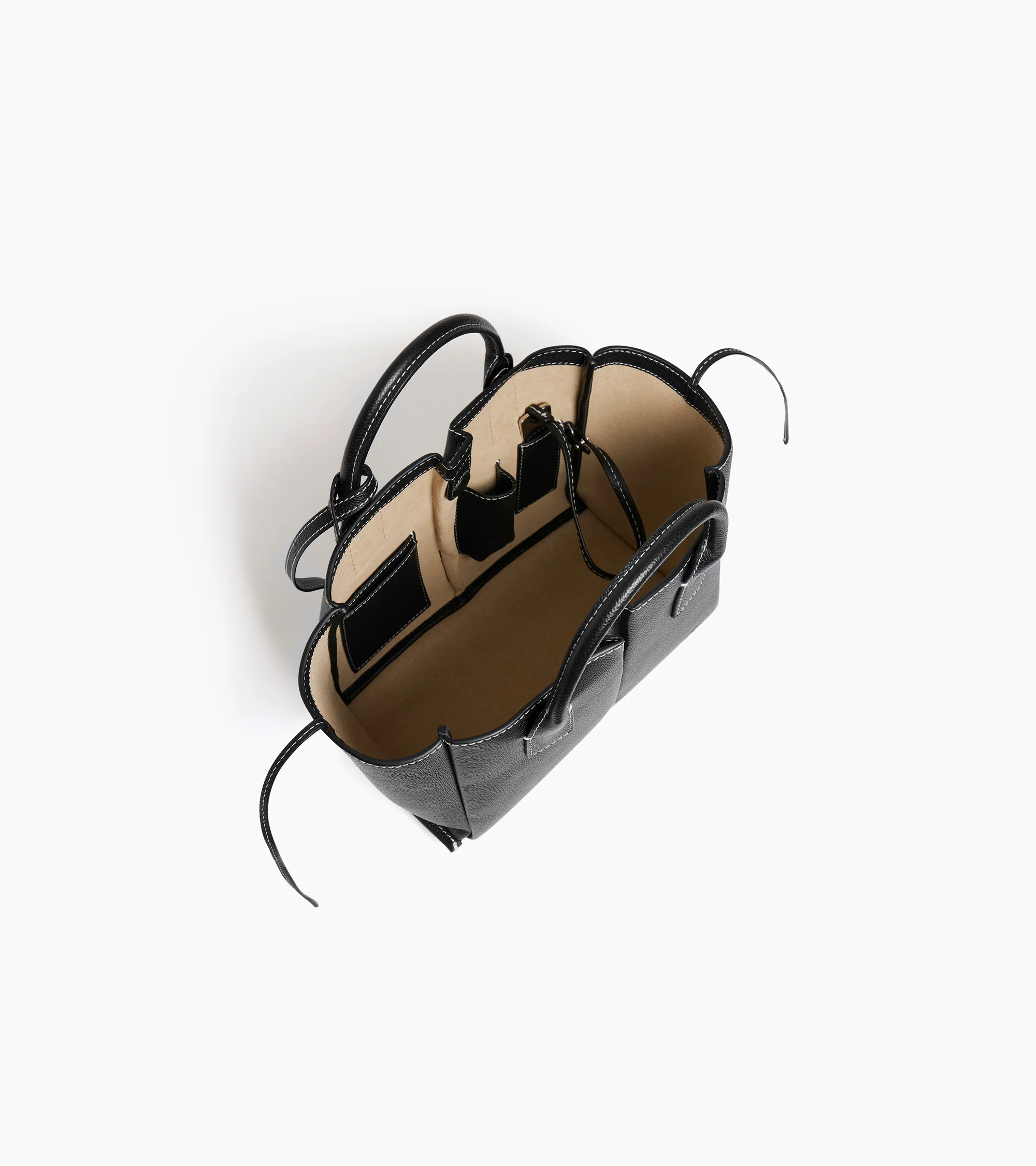 Small Elena handbag in pebbled leather - Image 3