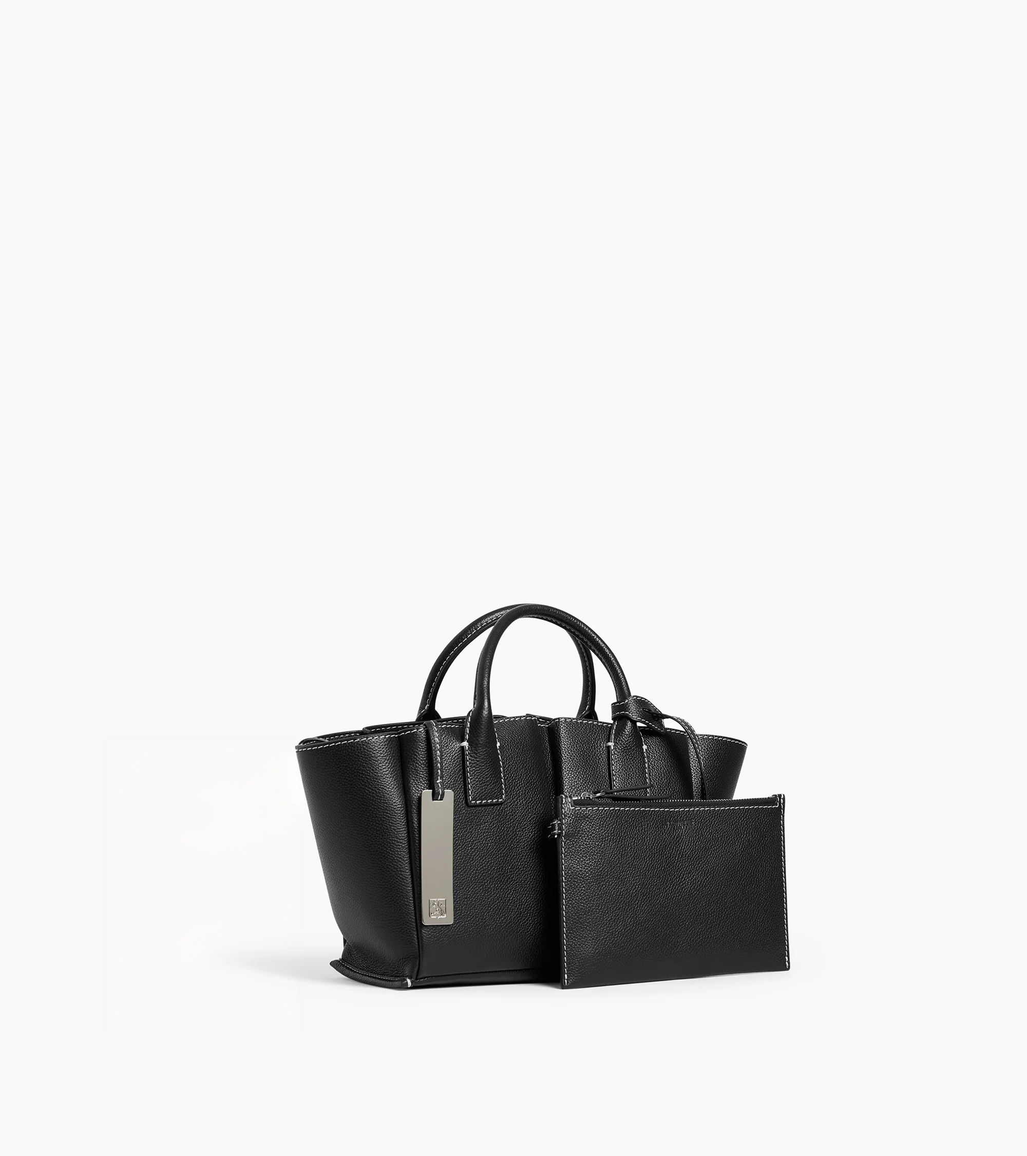 Small Elena handbag in pebbled leather - Image 4