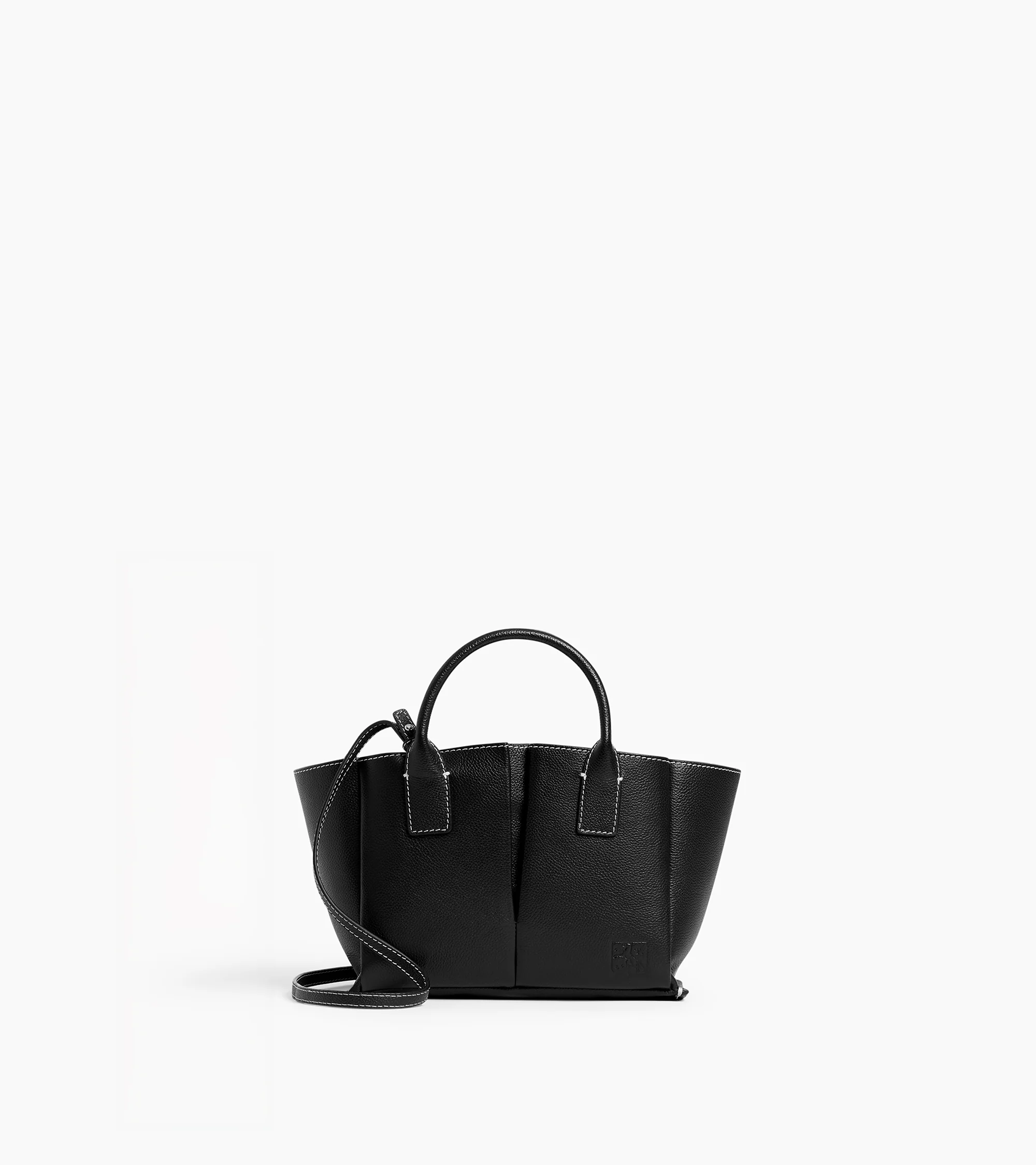 Small Elena handbag in pebbled leather - Image 5