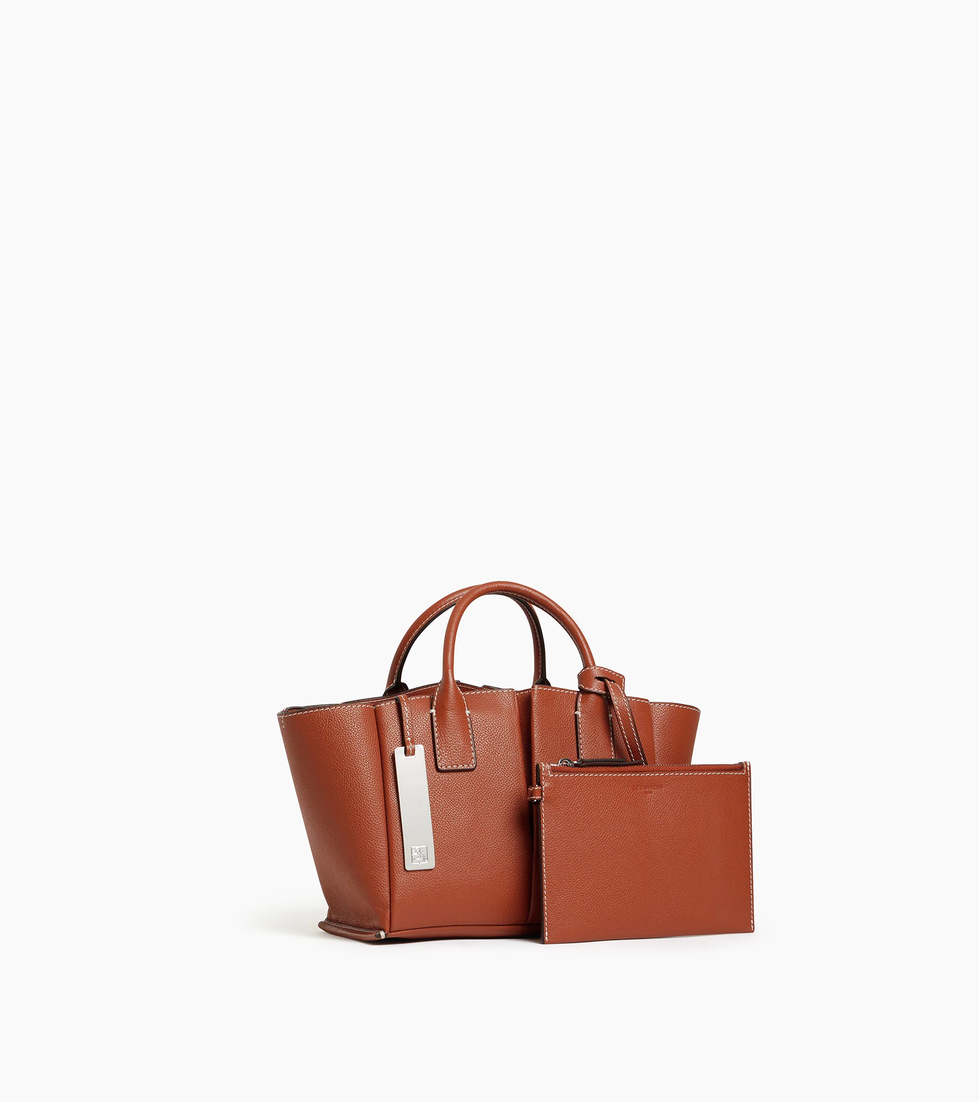 Small Elena handbag in pebbled leather - Image 5