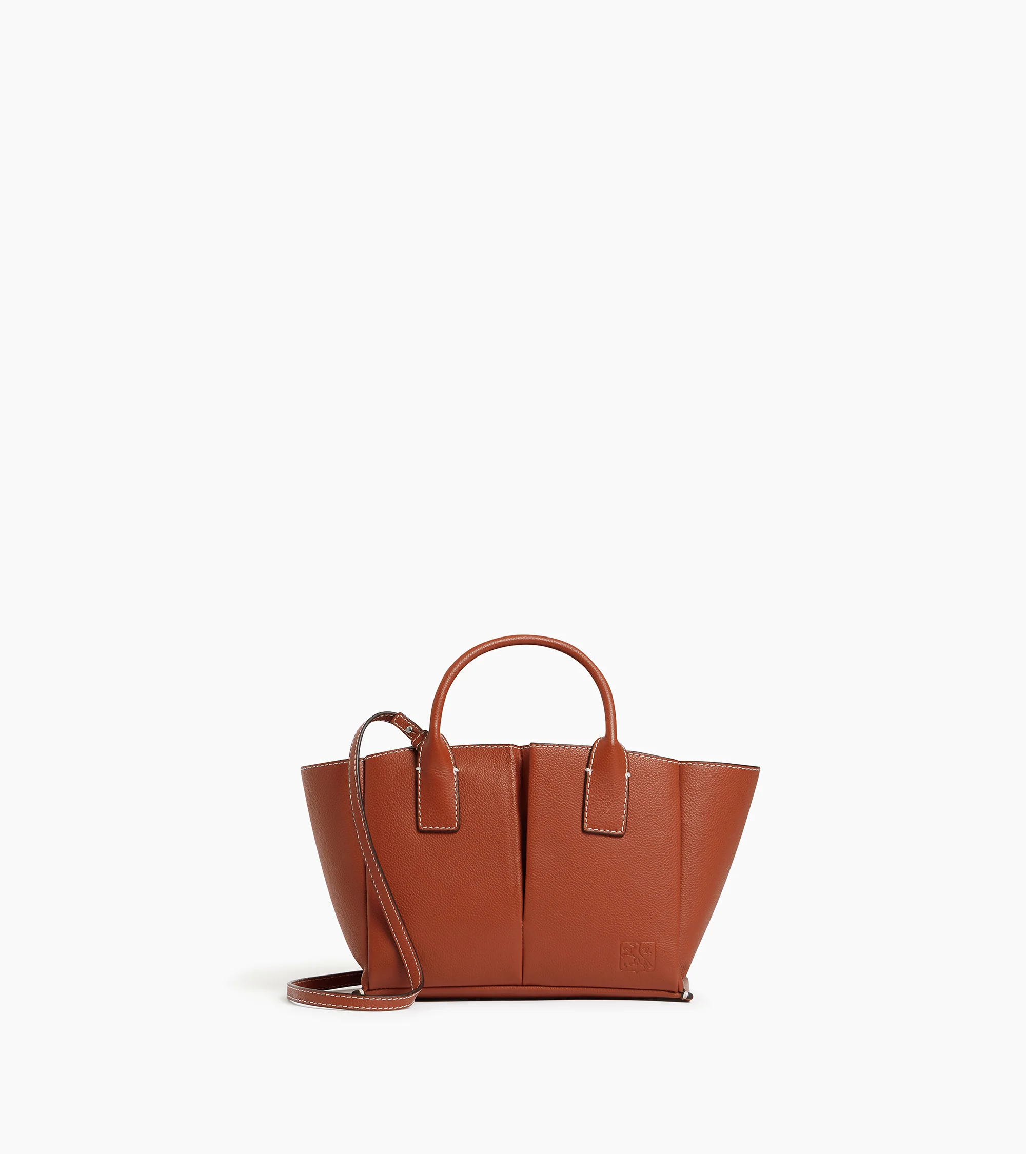 Small Elena handbag in pebbled leather - Image 6