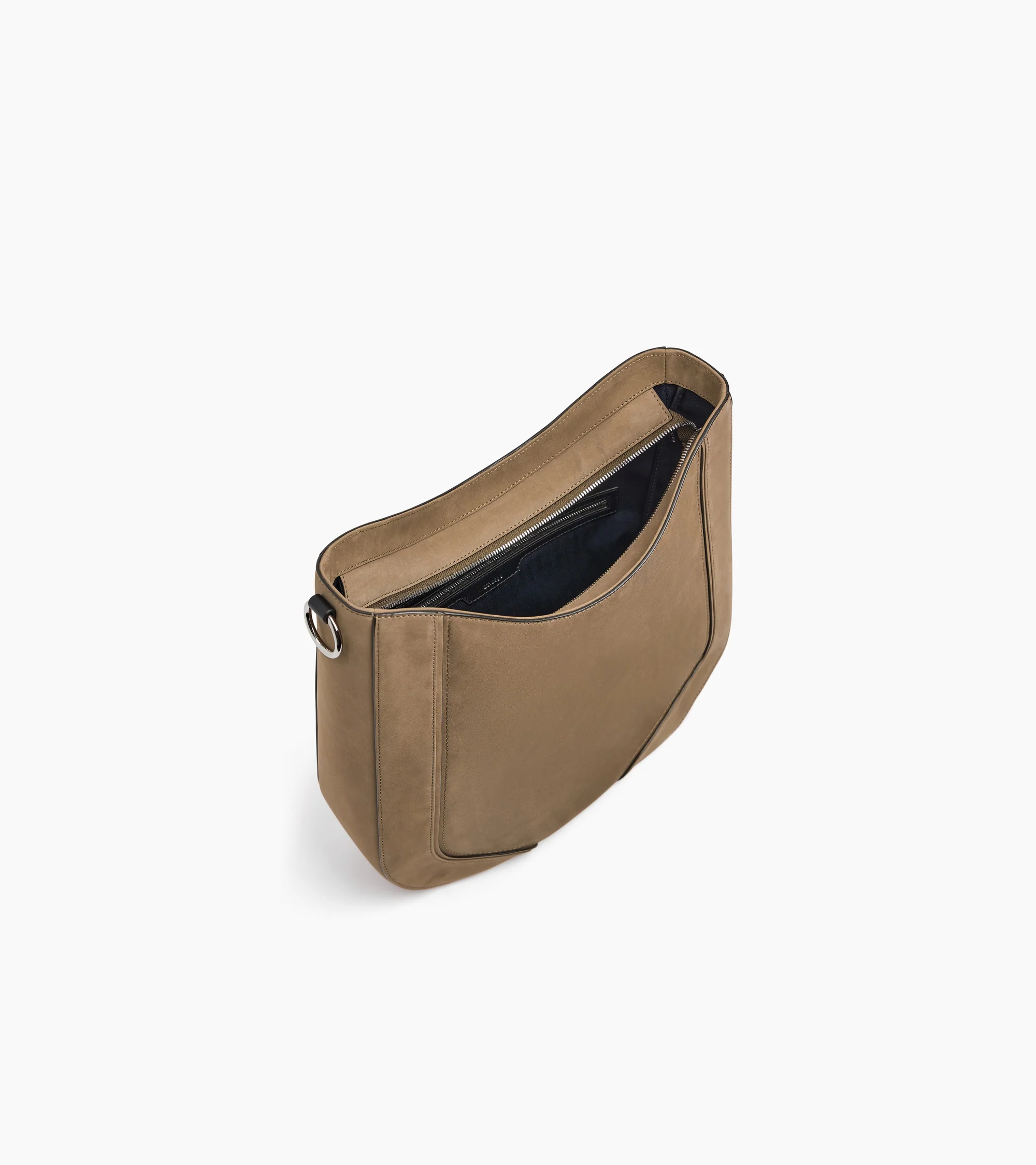 Ella medium hobo bag in smooth leather and nubuck - Image 4