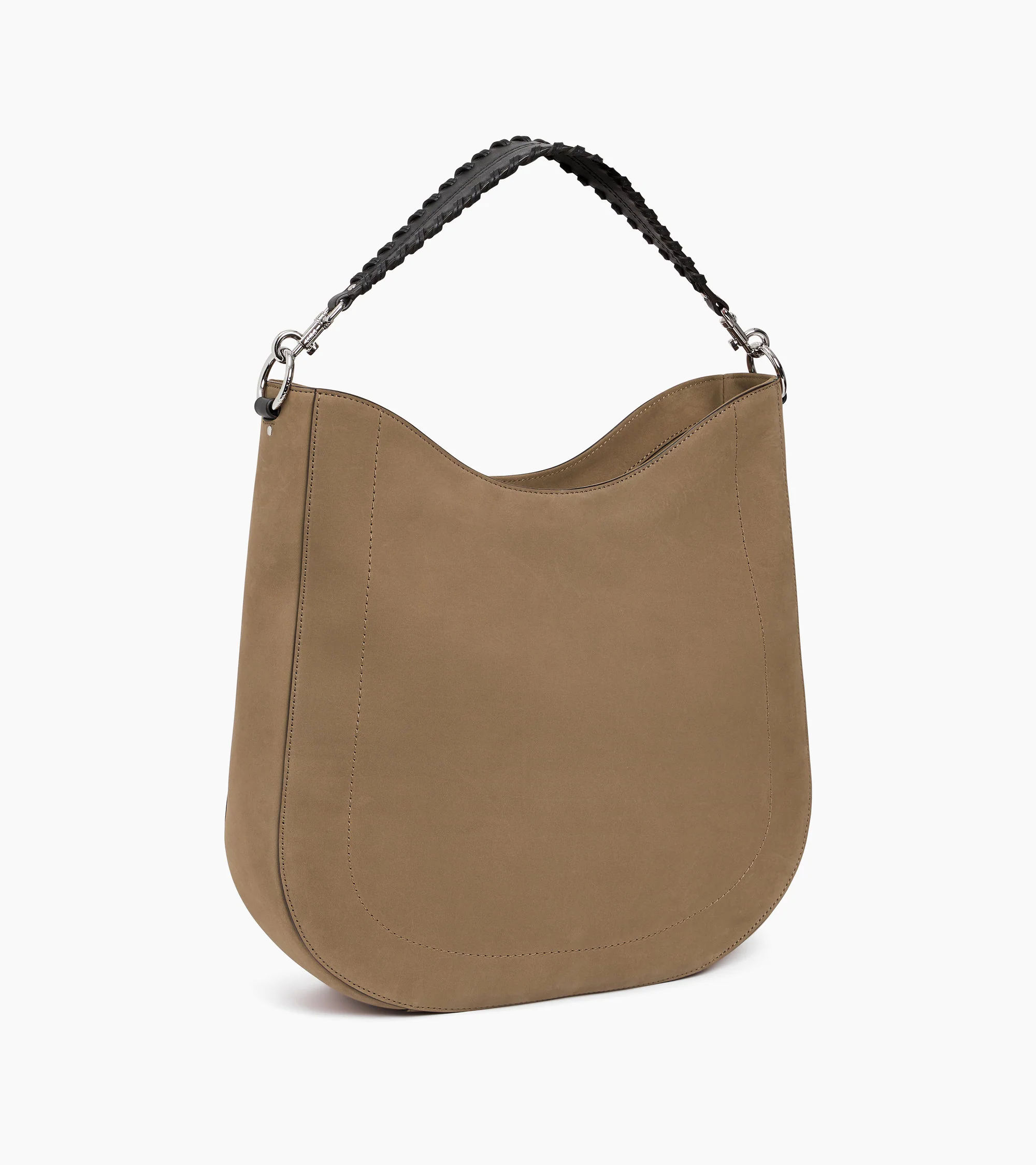 Ella medium hobo bag in smooth leather and nubuck - Image 5