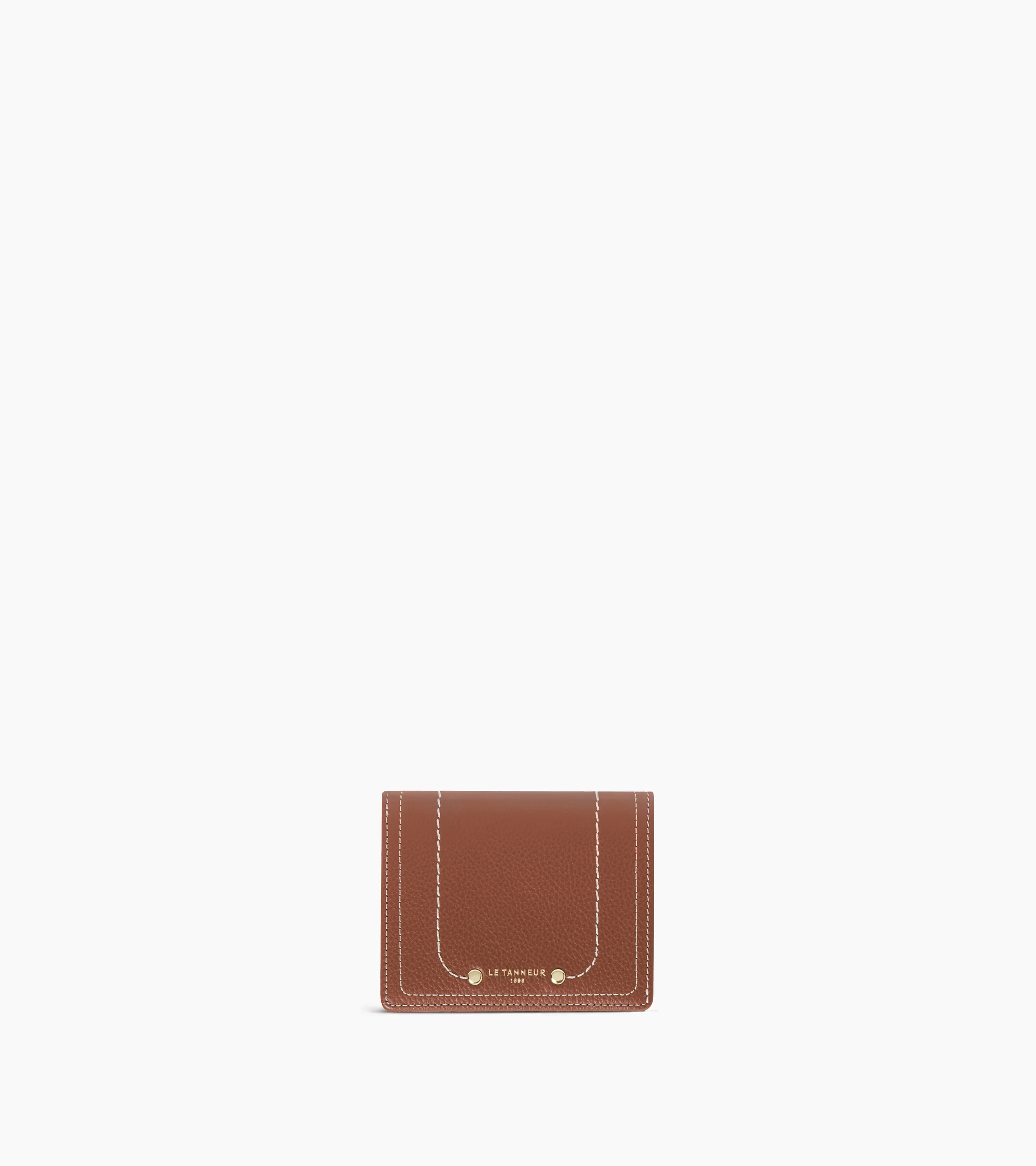 Ella small wallet in grained leather