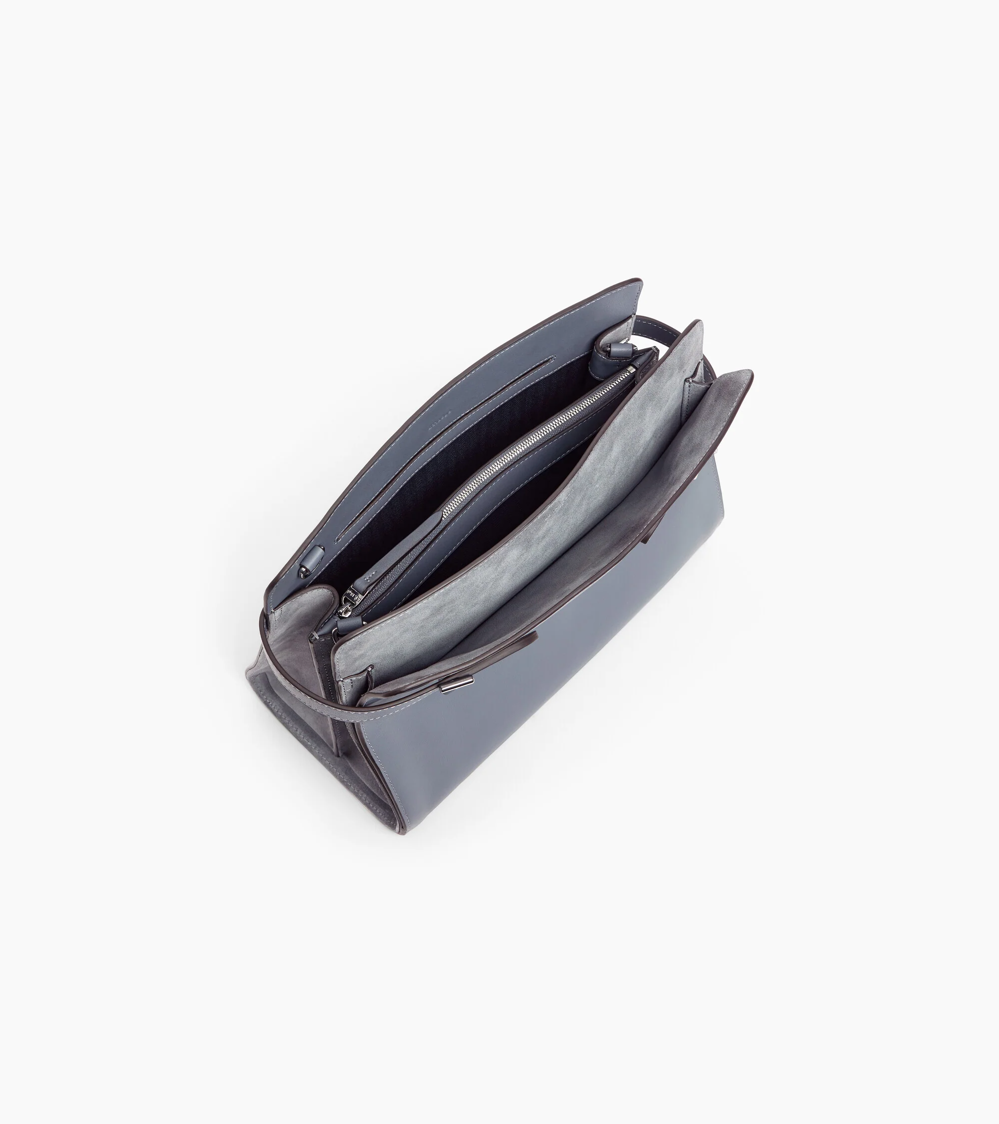 Emie large handbag in smooth leather and nubuck - Image 4