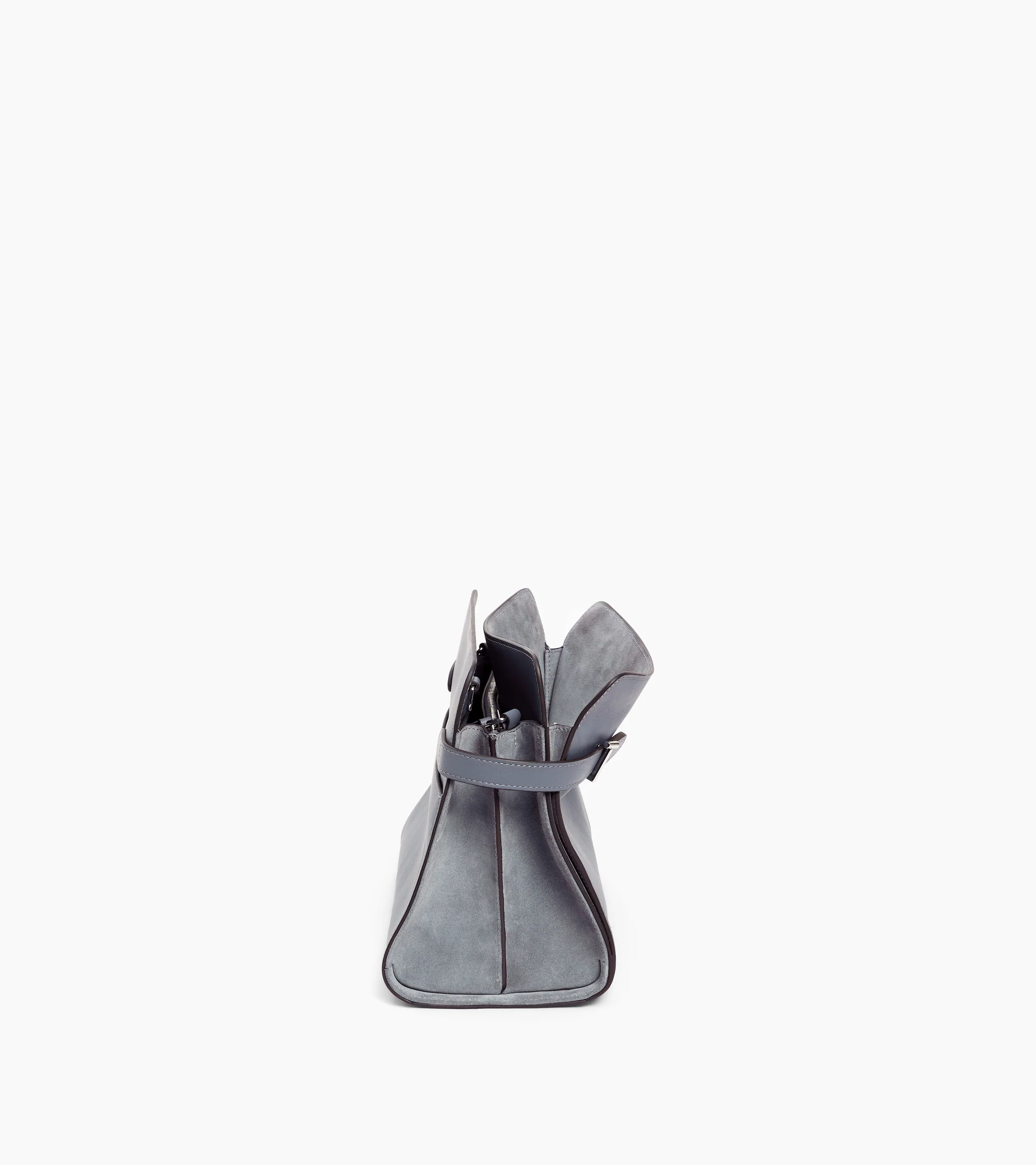Emie large handbag in smooth leather and nubuck - Image 6