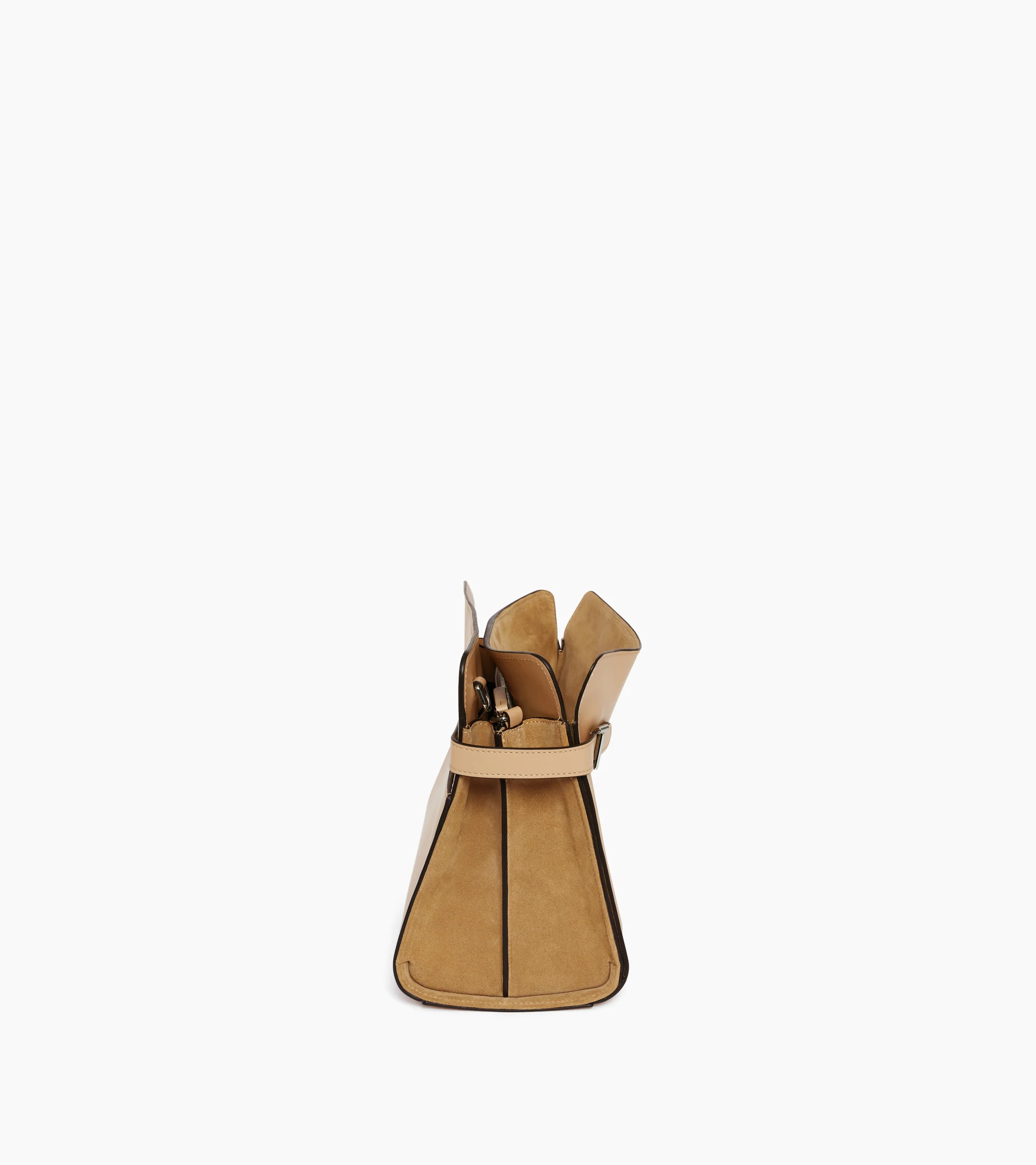 Emie large handbag in smooth leather and nubuck - Image 5