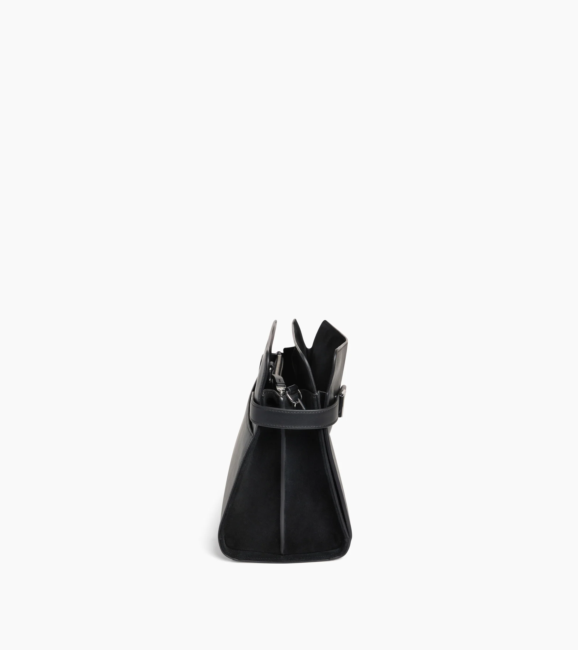 Emie large shoulderbag in smooth leather and nubuck - Image 5