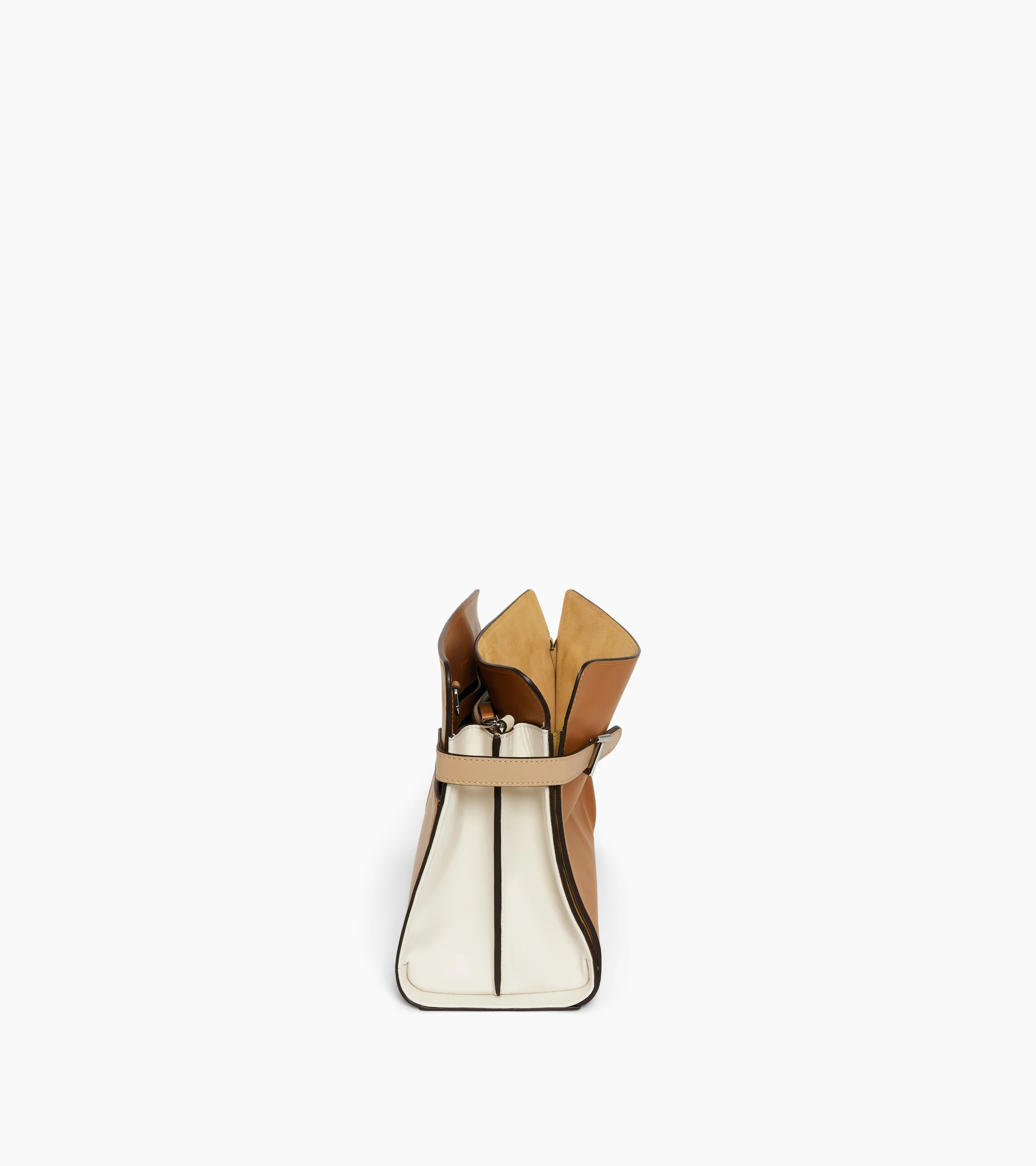 Emie large shoulder bag in smooth leather and nubuck - Image 5