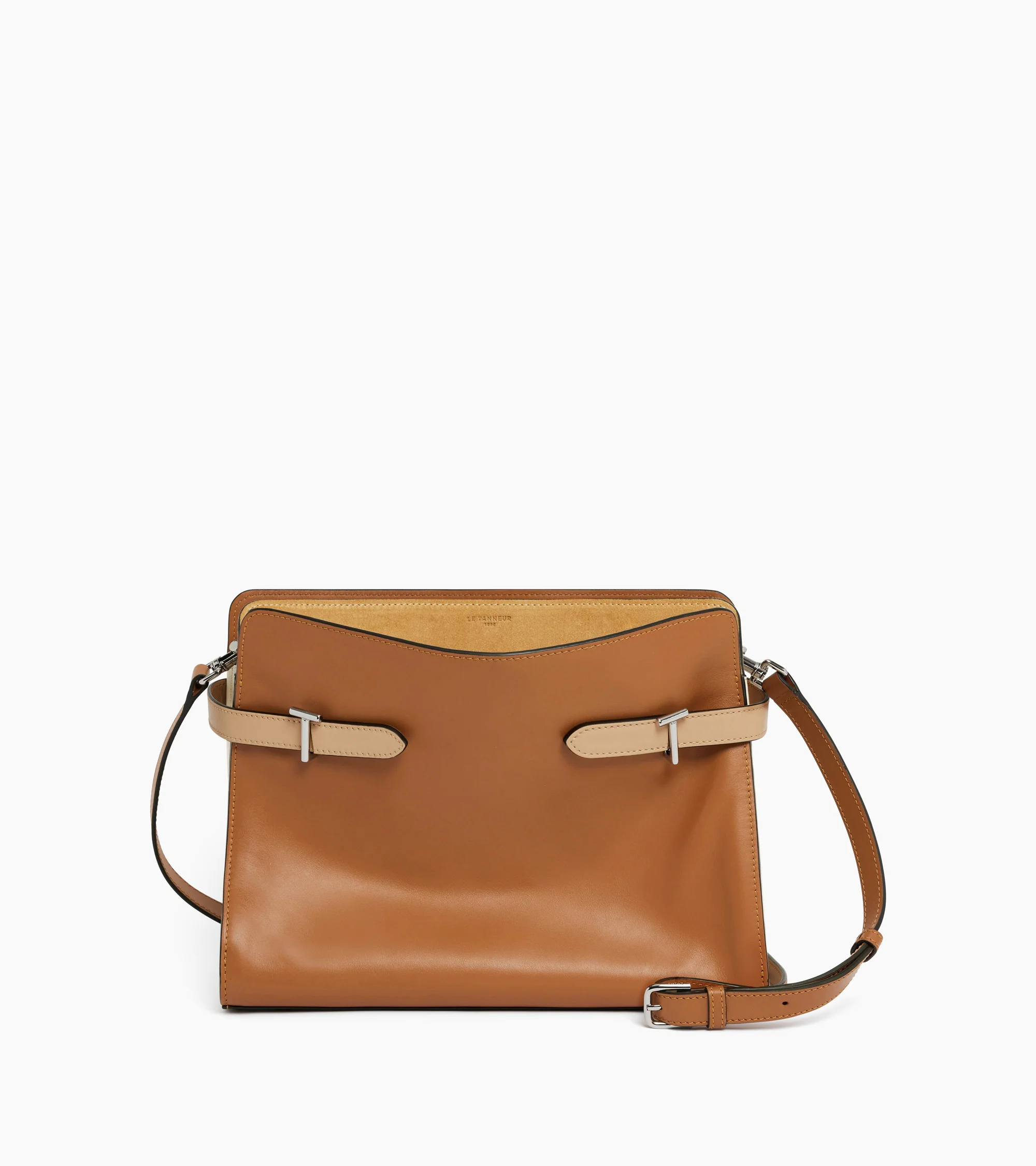 Emie large shoulder bag in smooth leather and nubuck - Image 6
