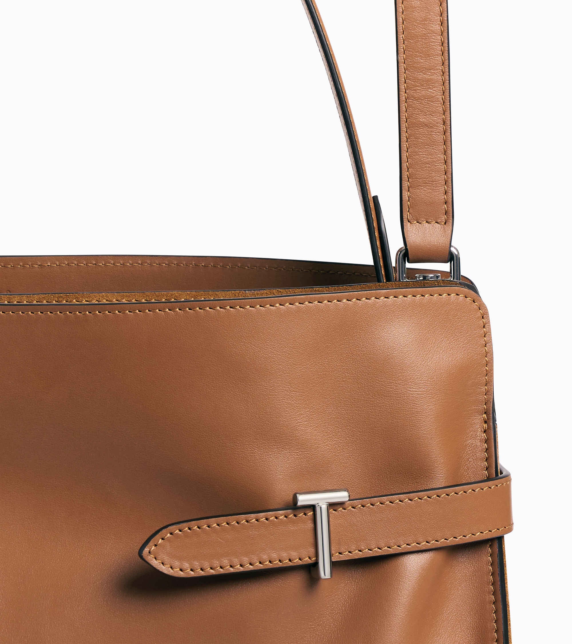 Emie maxi shoulder bag in smooth leather and nubuck - Image 3