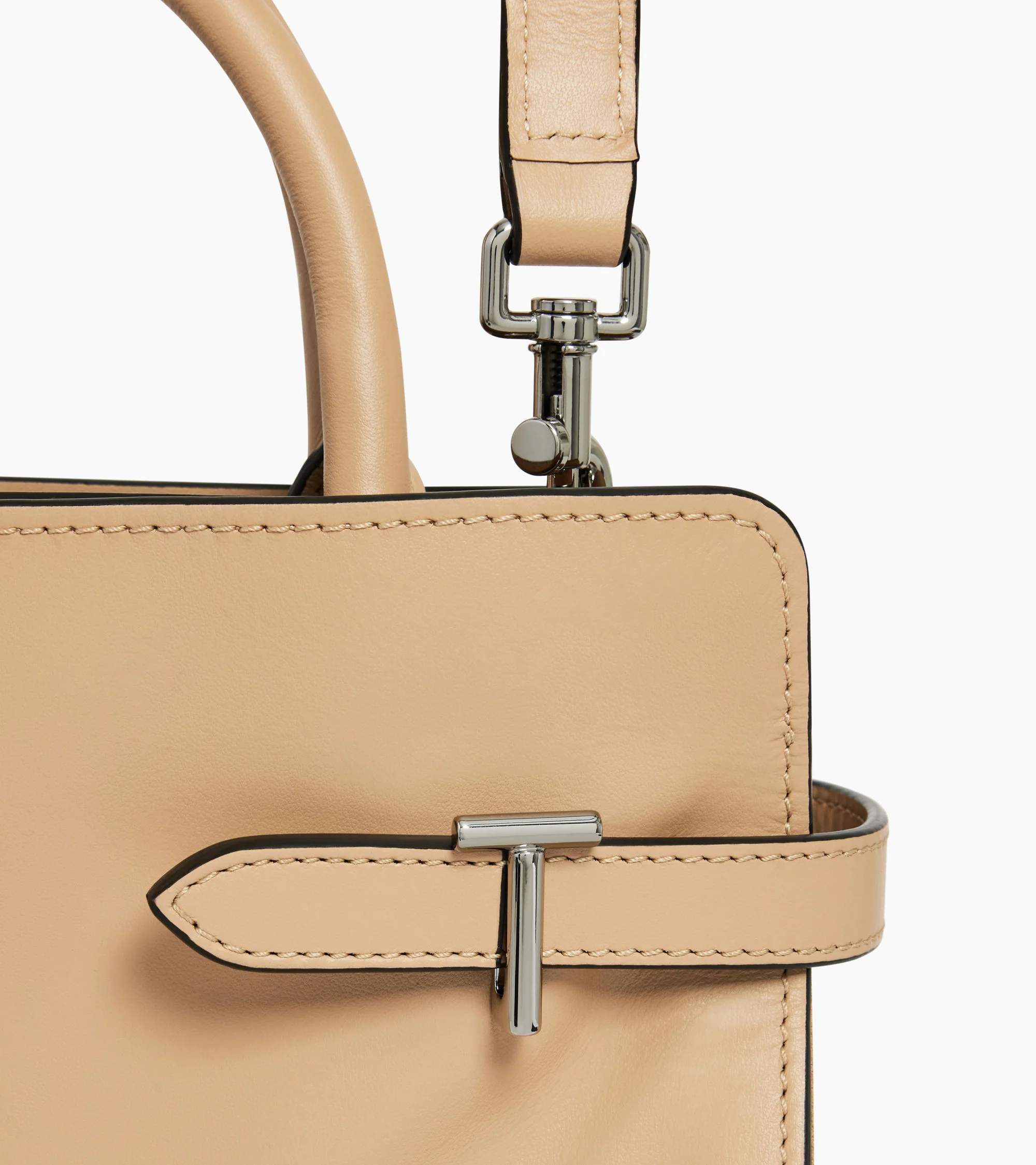 Emie medium handbag in smooth leather and nubuck - Image 2