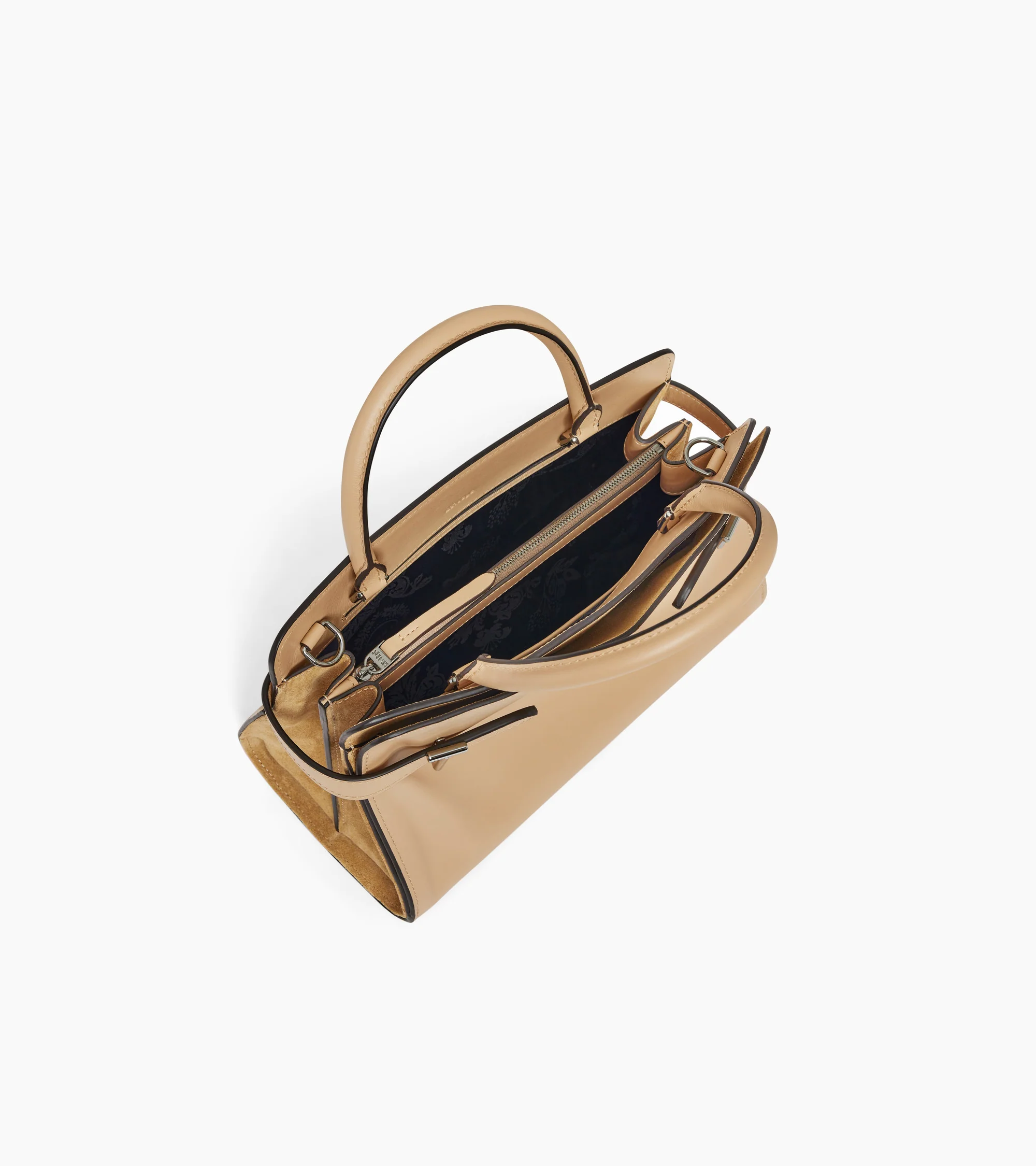 Emie medium handbag in smooth leather and nubuck - Image 3