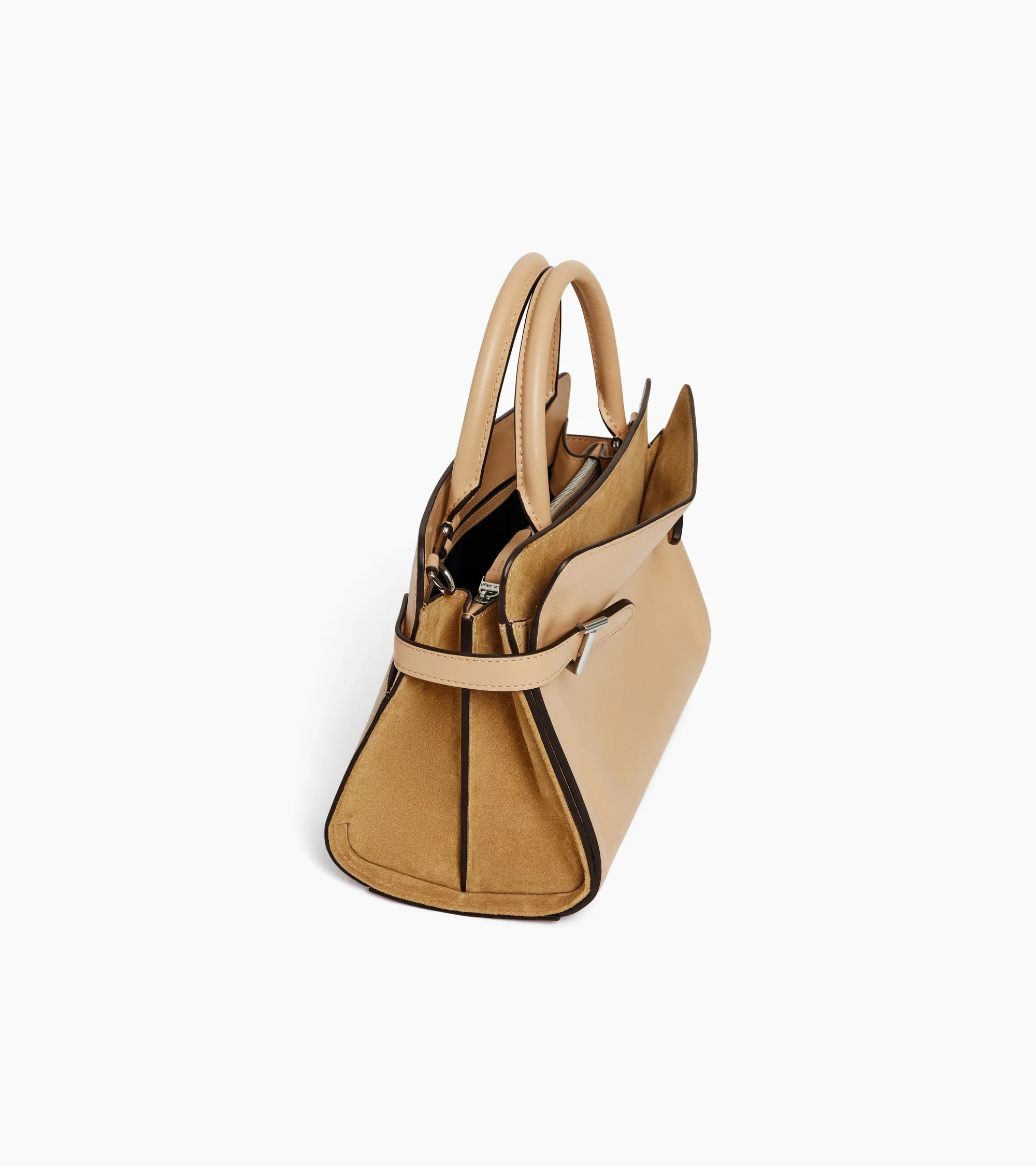 Emie medium handbag in smooth leather and nubuck - Image 5
