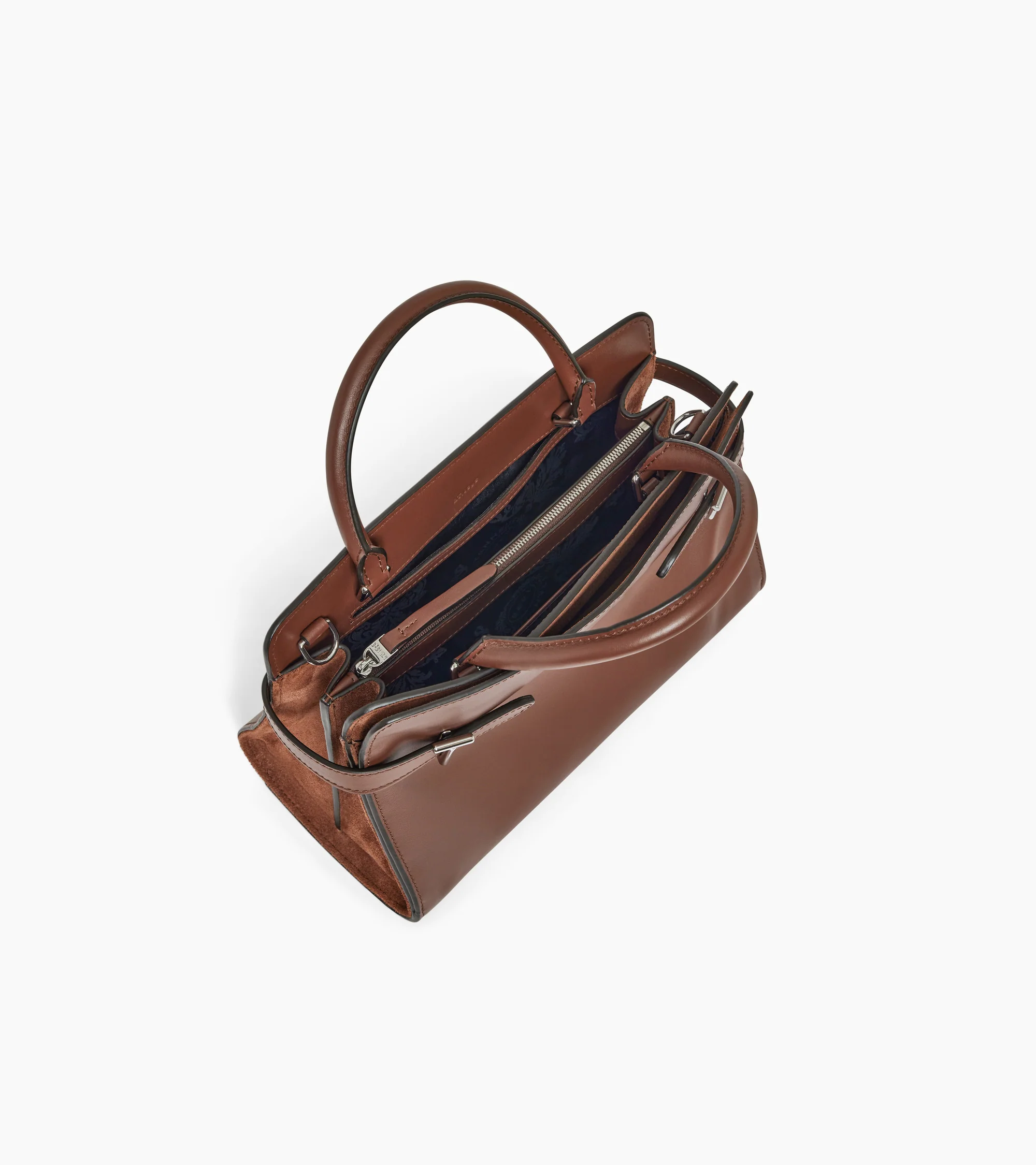 Emie medium handbag in smooth leather and nubuck - Image 3