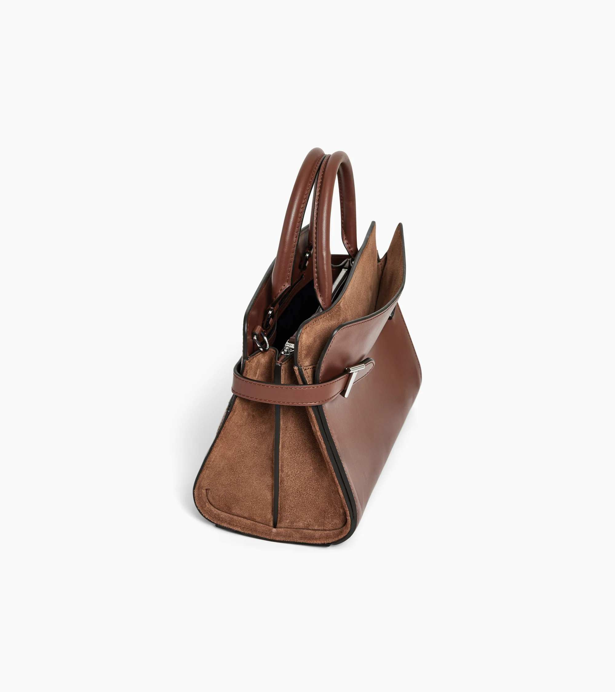 Emie medium handbag in smooth leather and nubuck - Image 5