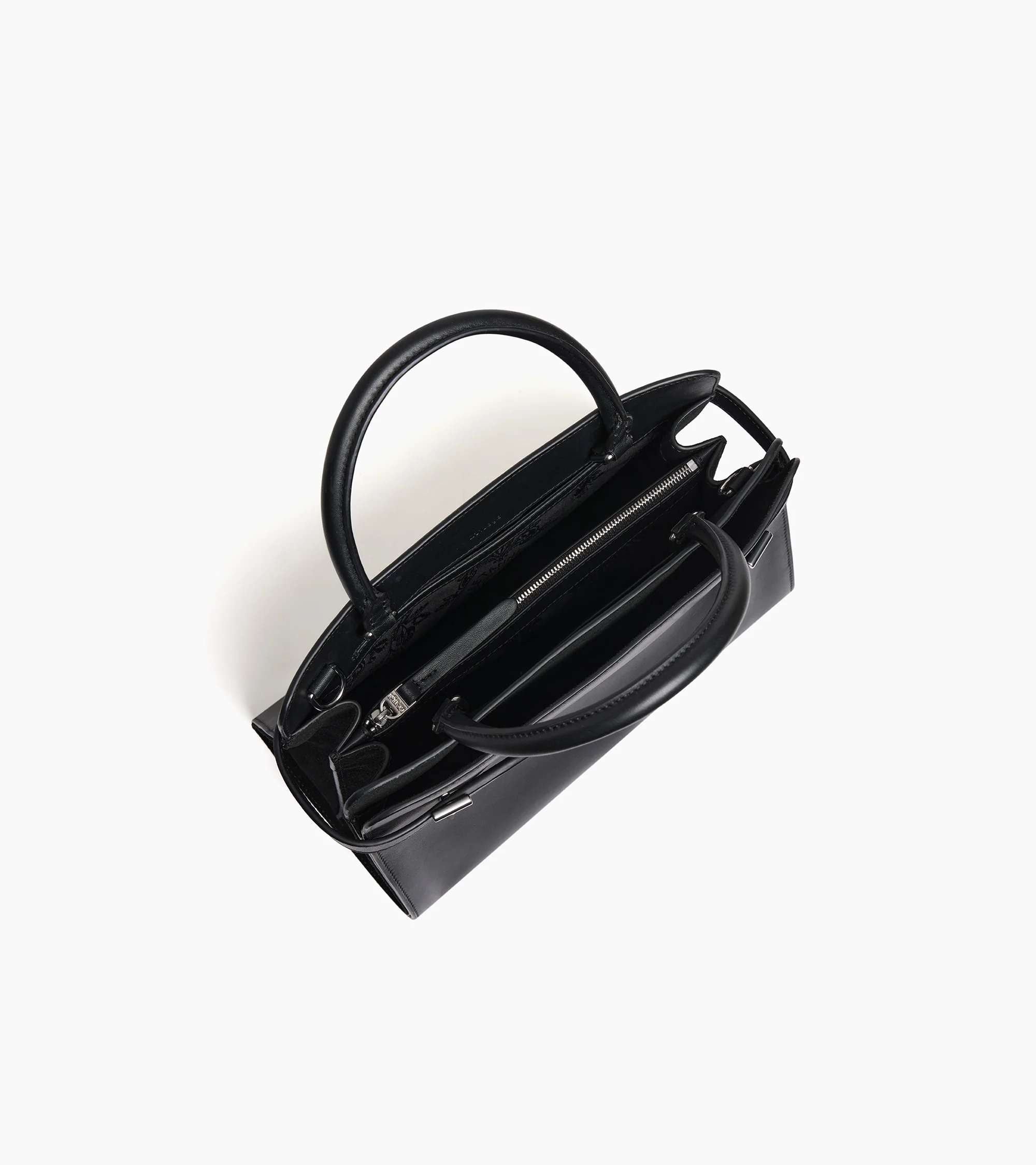 Emie medium handbag in smooth leather and nubuck - Image 4