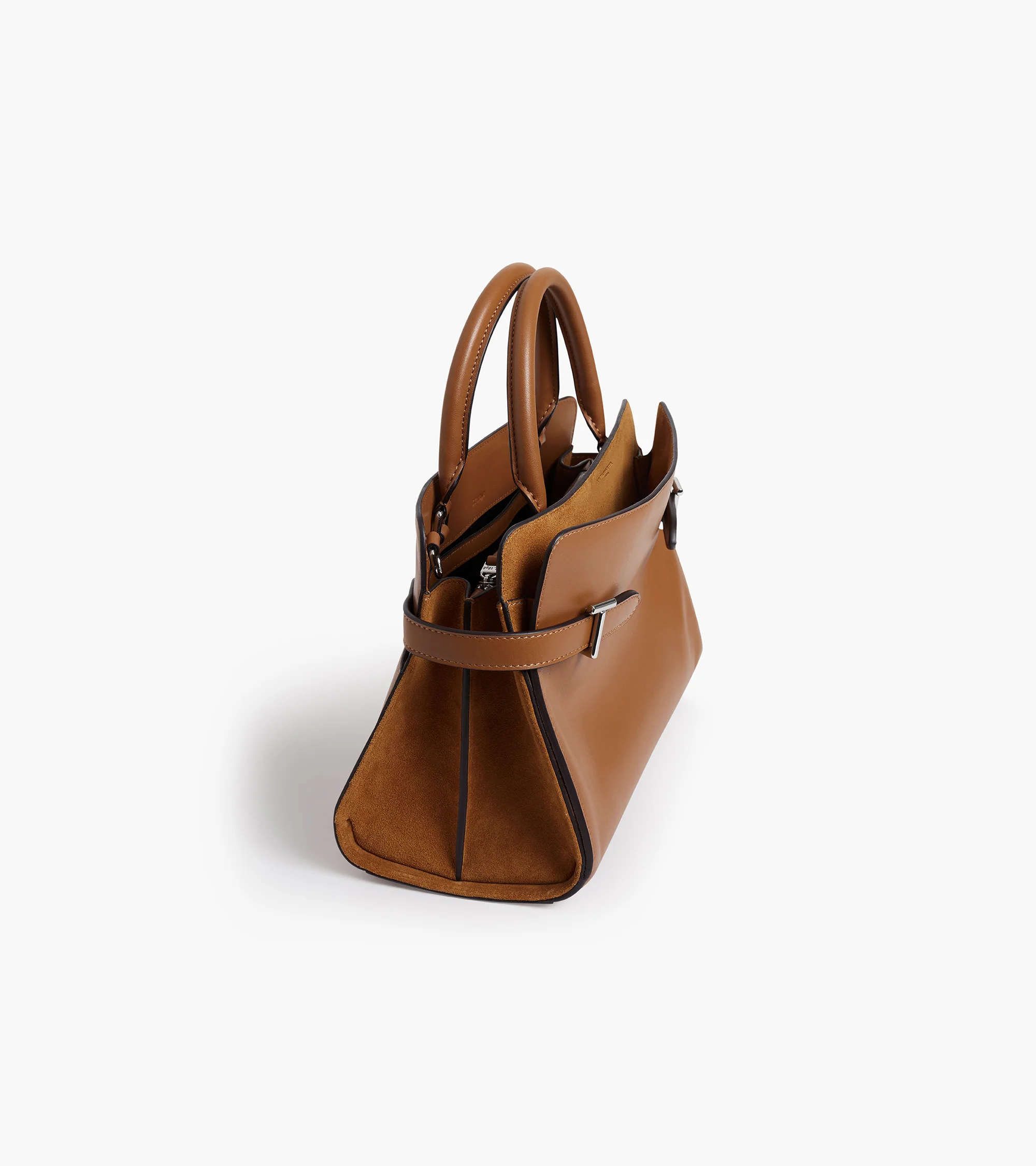 Emie medium handbag in smooth leather and nubuck - Image 5