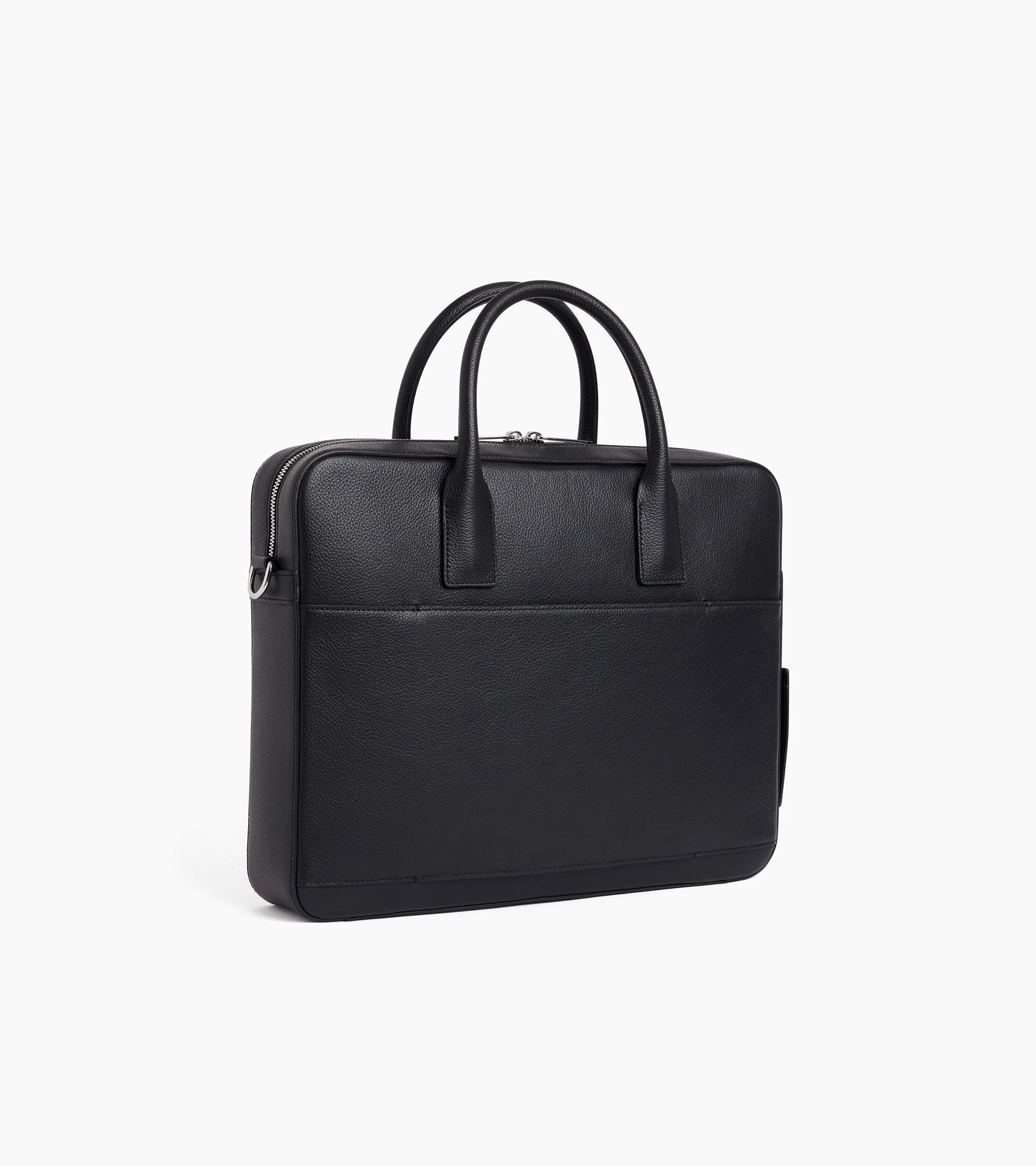 Emile 14" briefcase in grained leather - Image 4