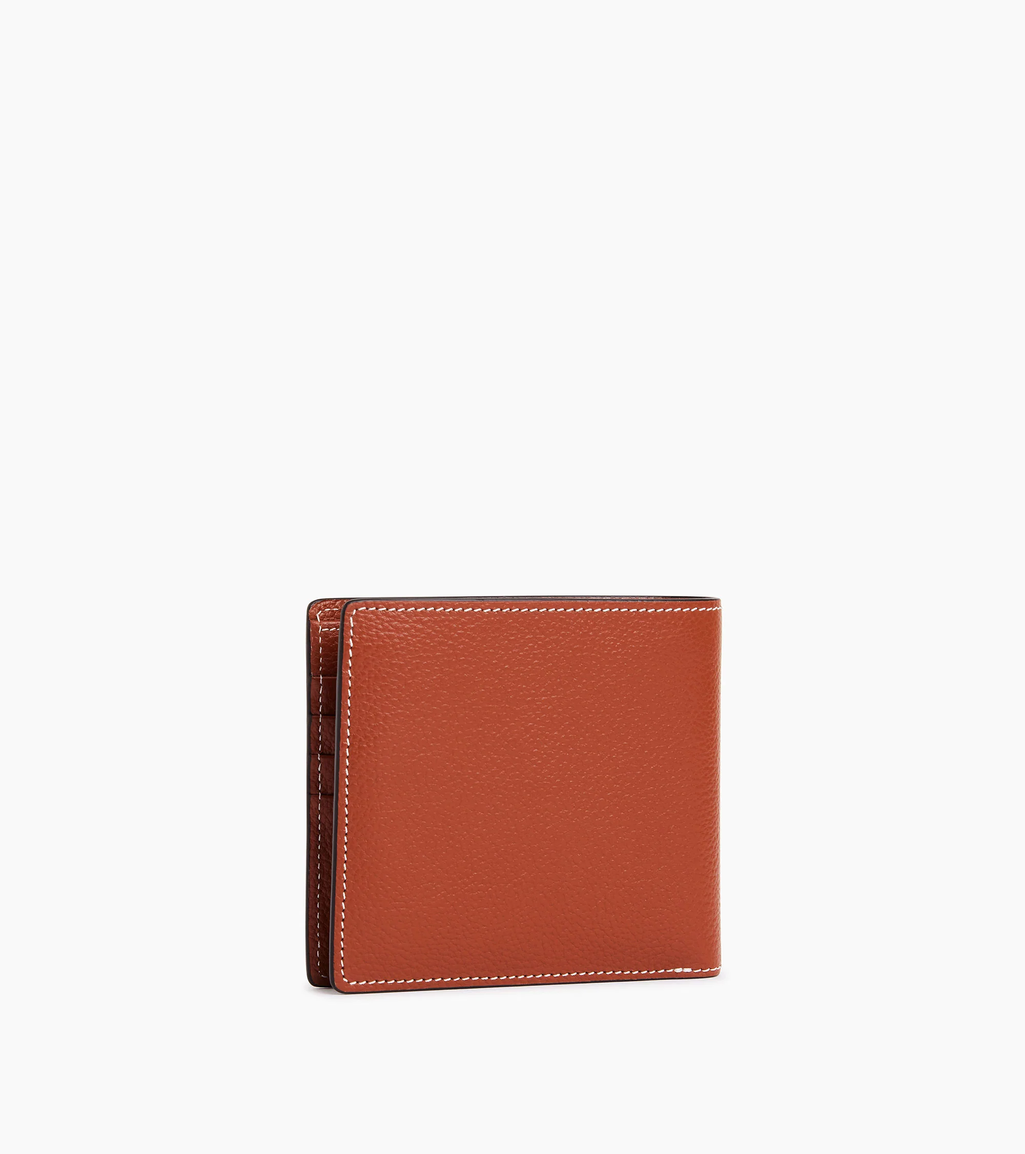 Emile card case with bill pocket in grained leather - Image 3