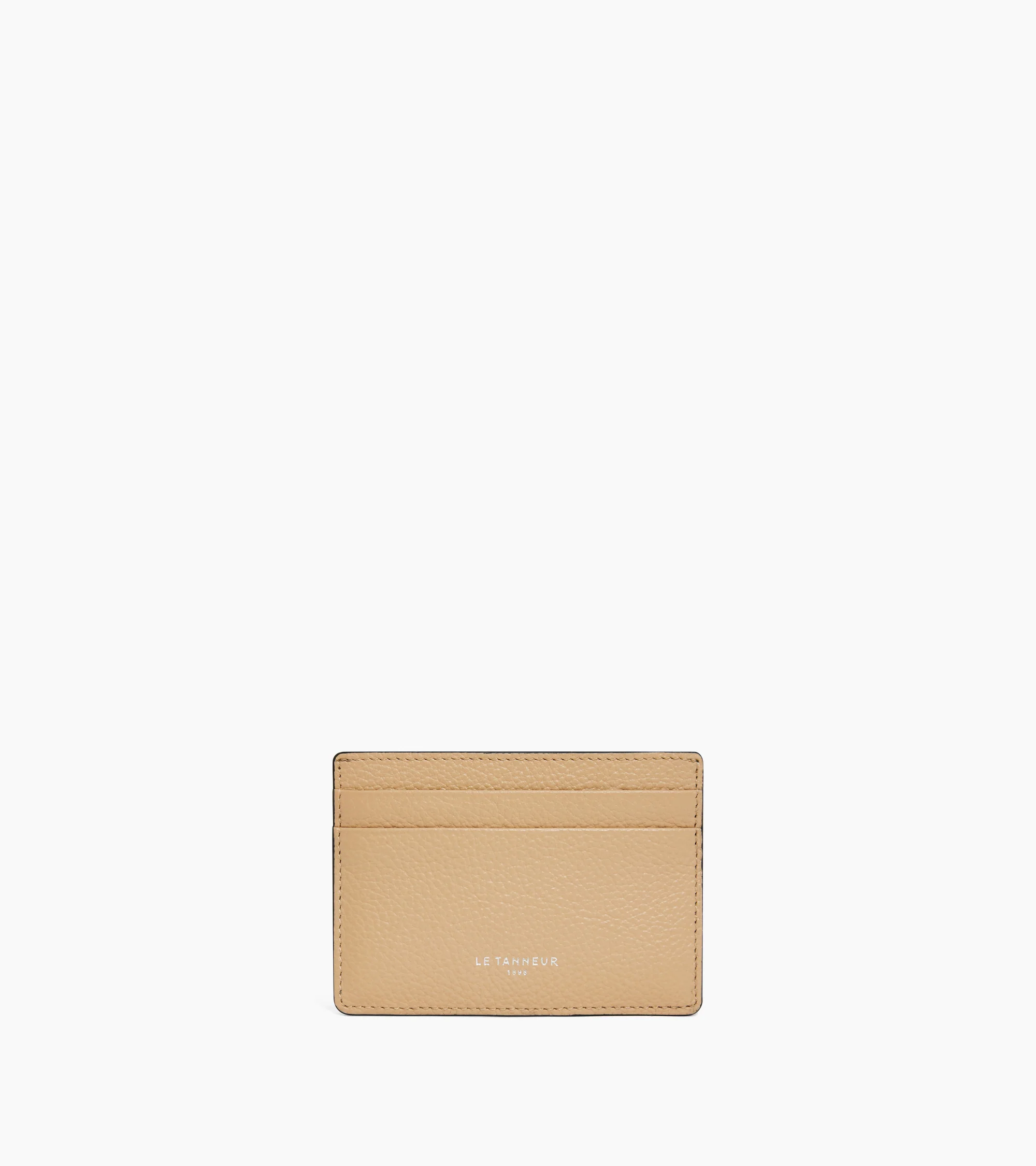 Emile card holder in grained leather