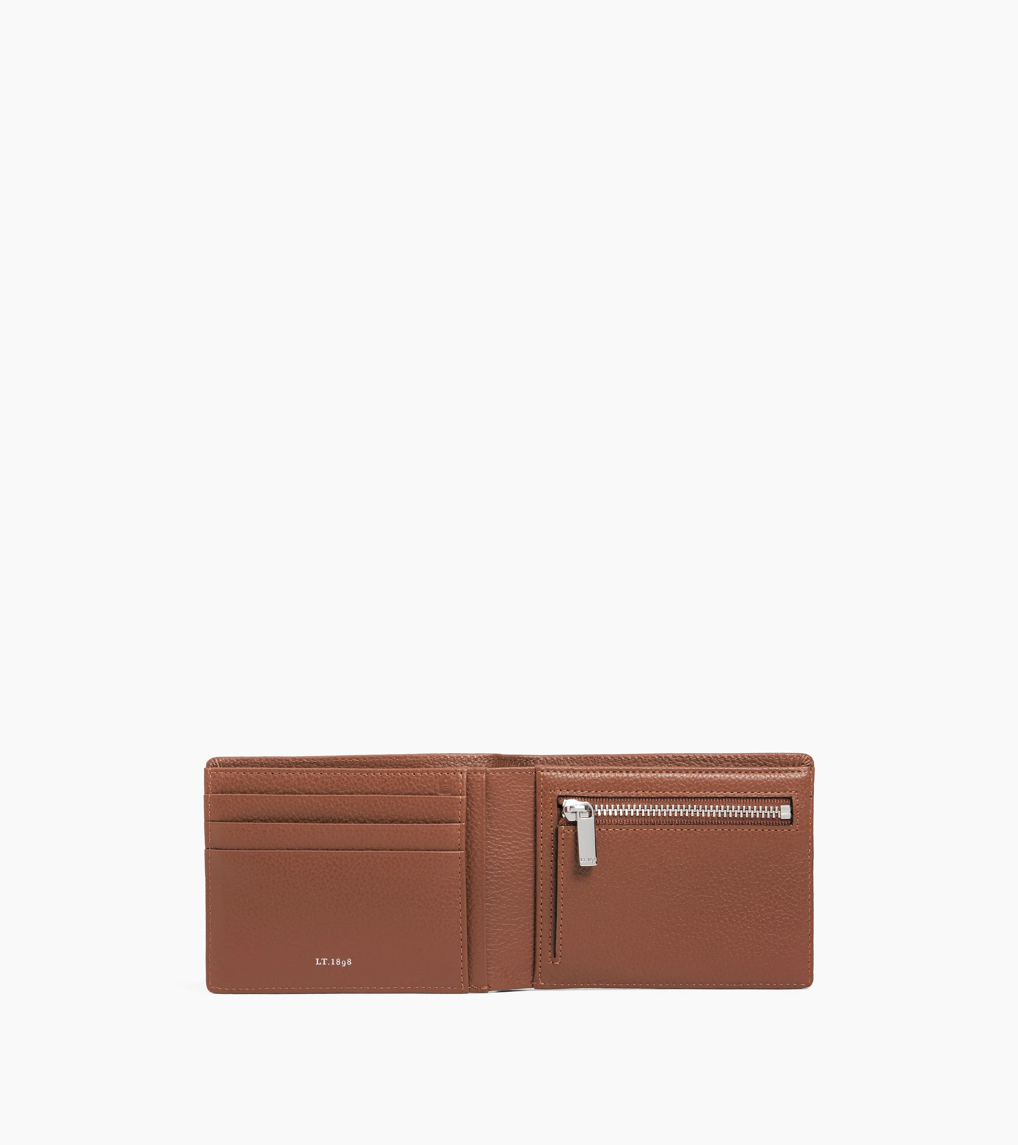 Emile horizontal zipped wallet in grained leather - Image 3