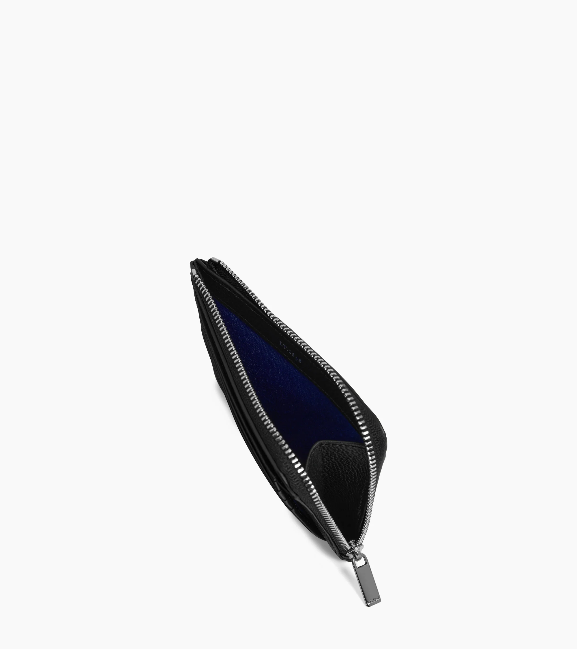 Emile L-shaped zip card holder in grained leather - Image 3