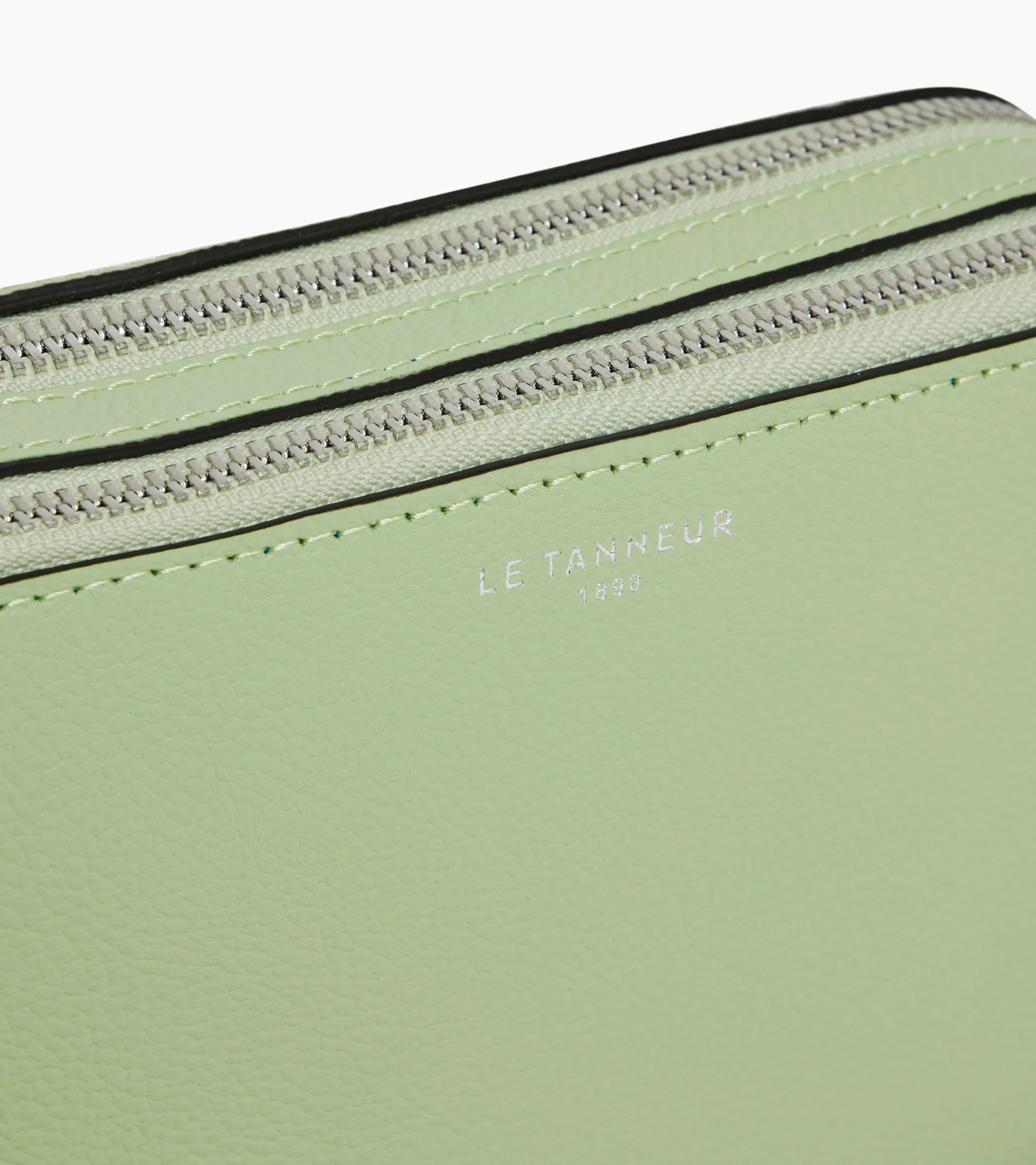 Emile small 2-compartment satchel in grained leather - Image 4