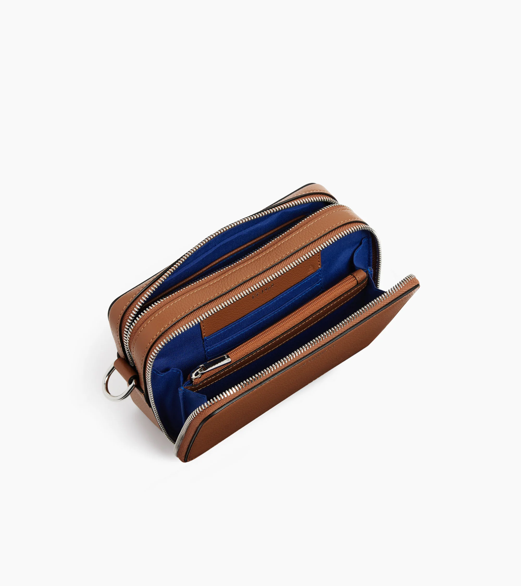 Emile small 2-compartment satchel in grained leather - Image 4